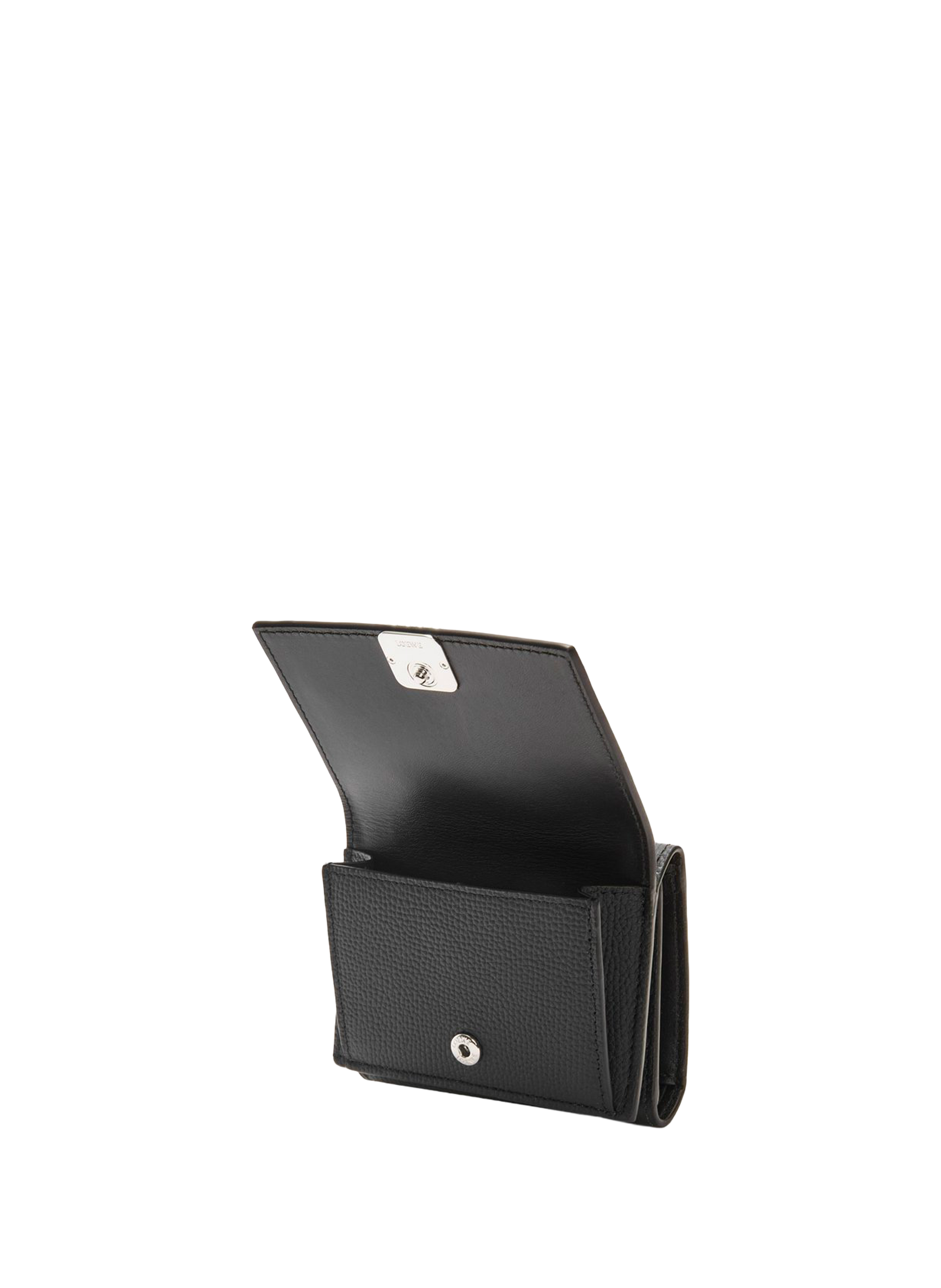 Three-fold Anagram calfskin leather wallet LOEWE Black