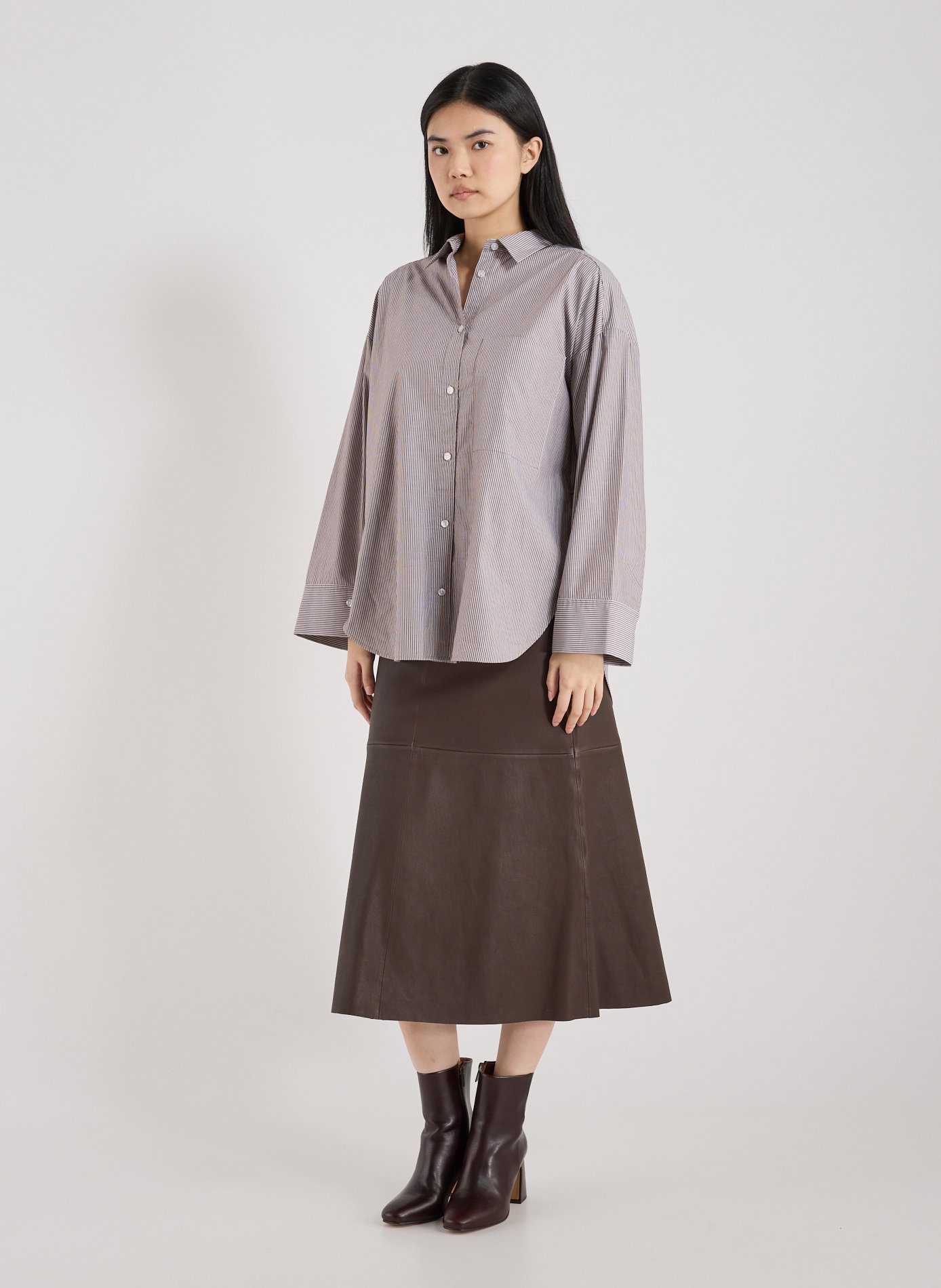 Oversized organic cotton shirt BY MALENE BIRGER Multicolour