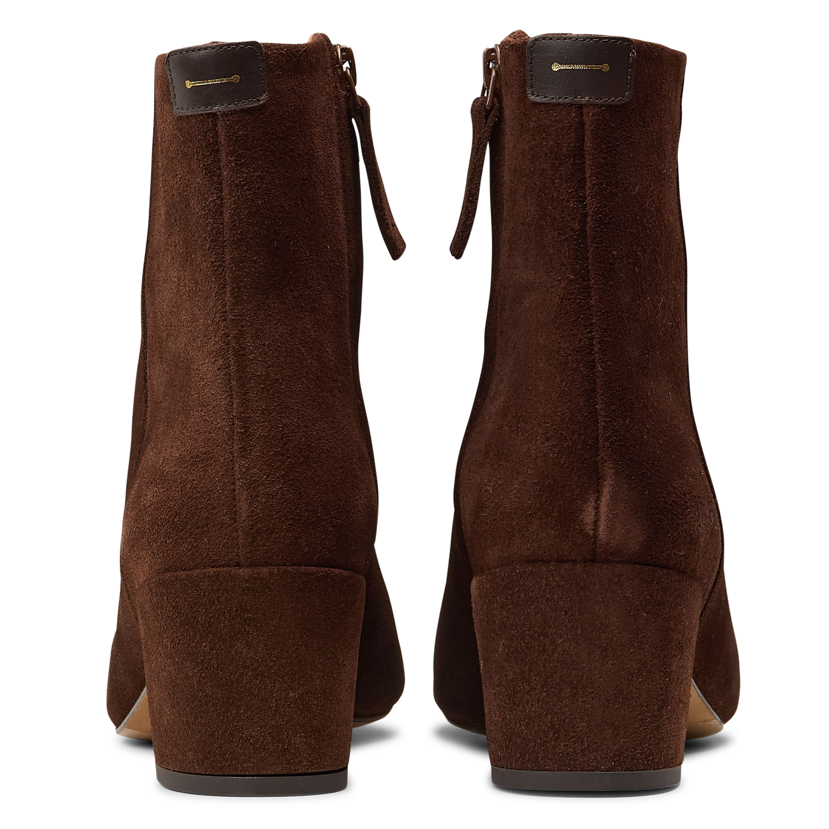 Bottines unies en cuir suédé deka ANTHOLOGY Marron