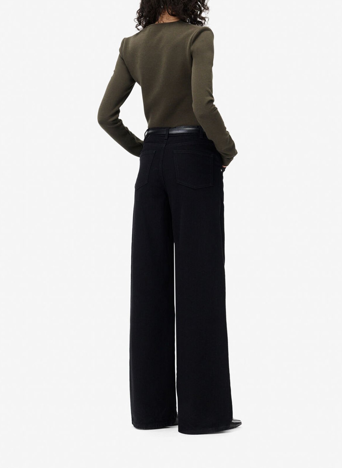 Top ajusté col asymétrique mala IRO Kaki