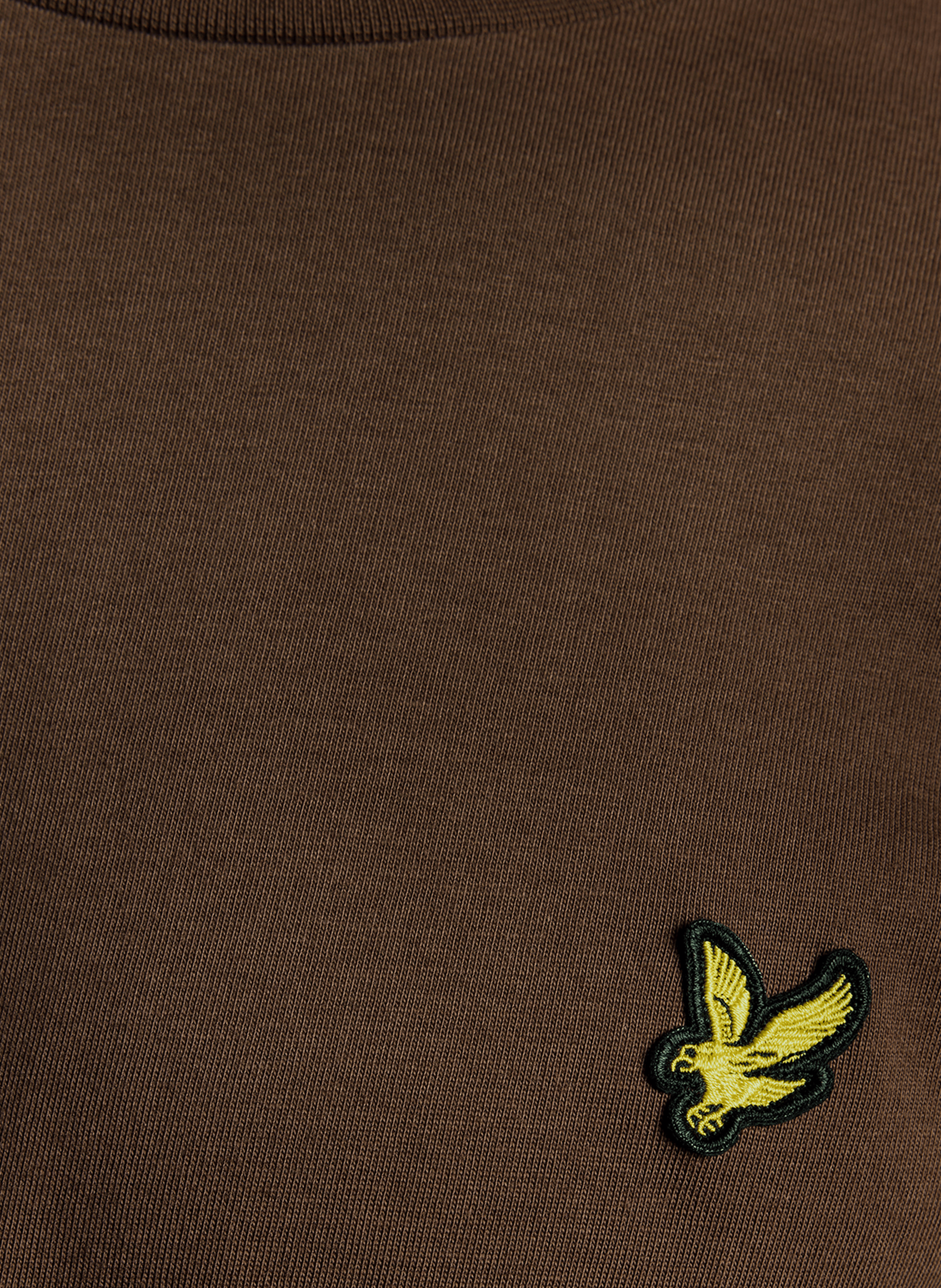 T-shirt à col rond en coton LYLE & SCOTT Marron