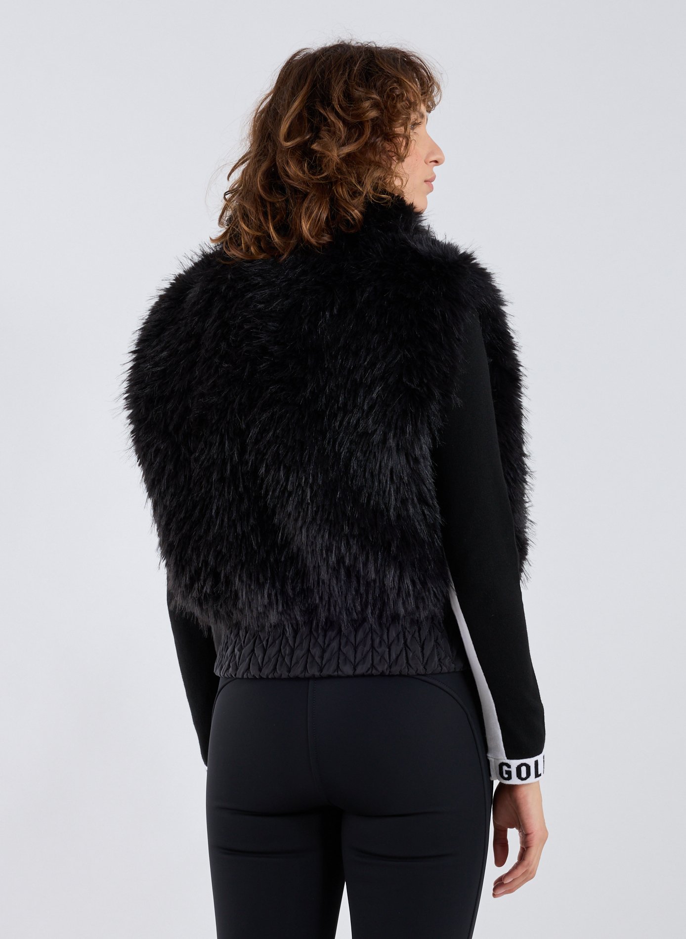 Veste sans manches effet fourrure GOLDBERGH Noir