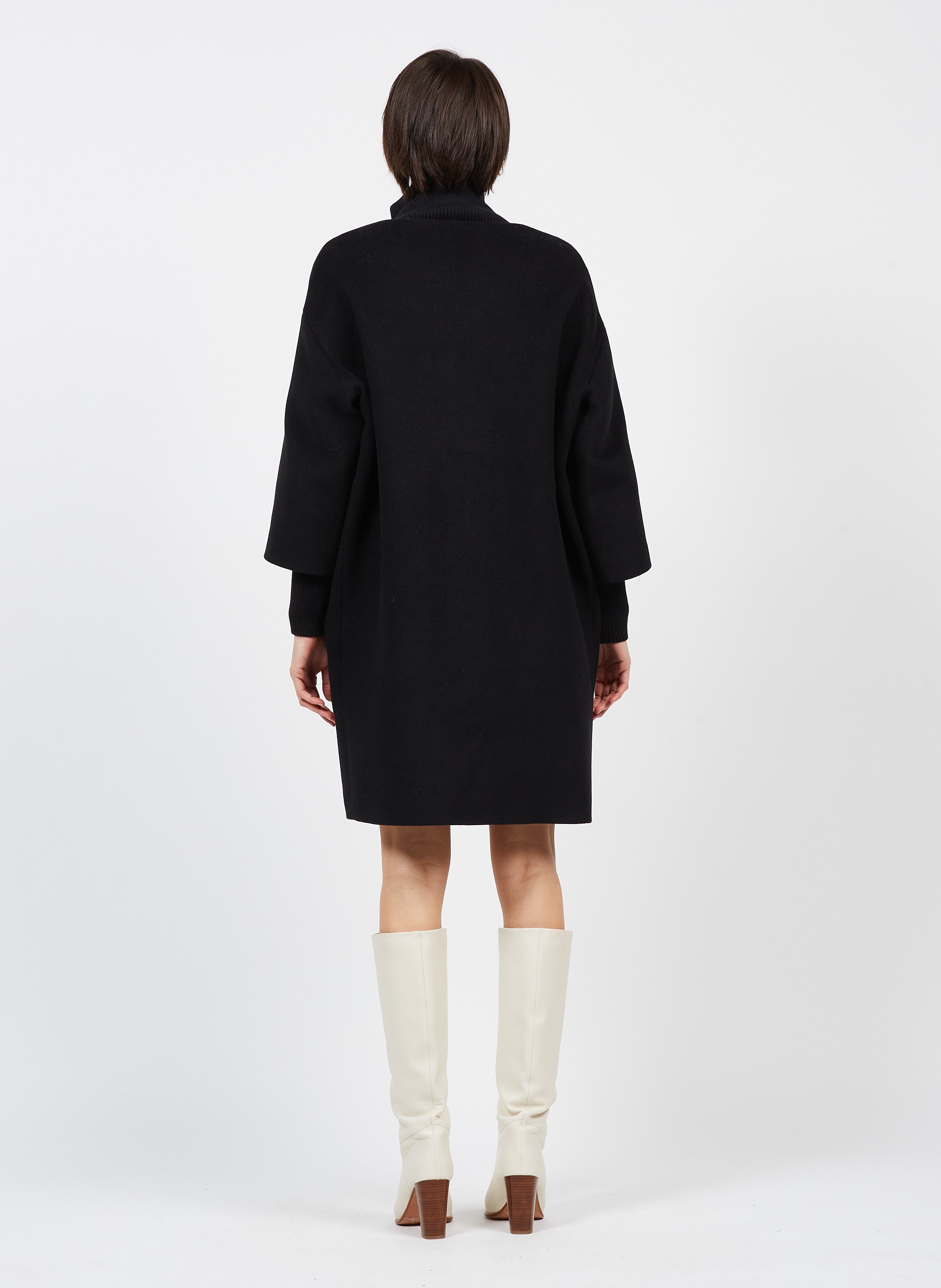 Manteau en laine mélangée magda MAISON 123 Noir