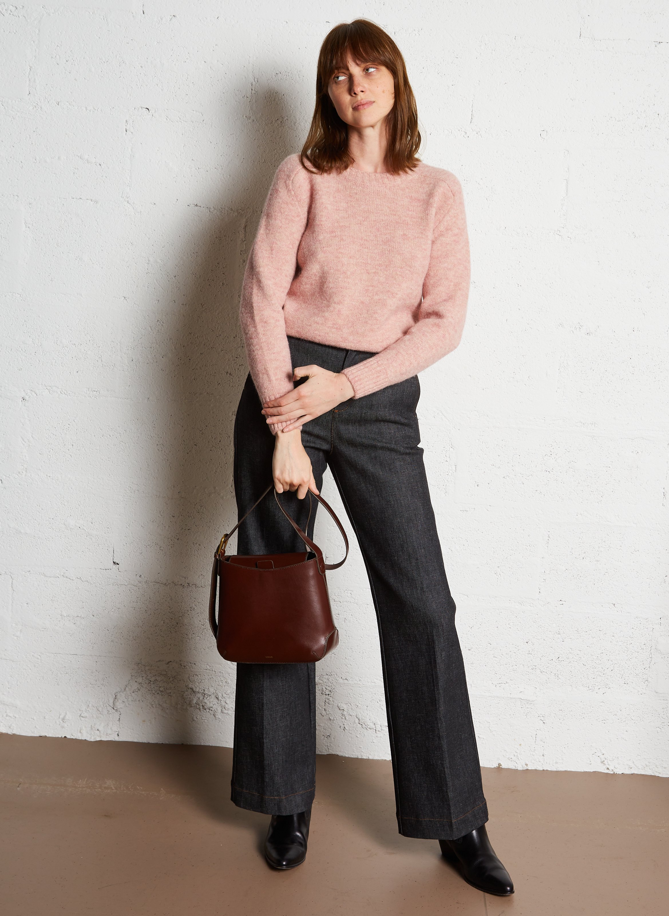 Jean large en coton california SOEUR Noir