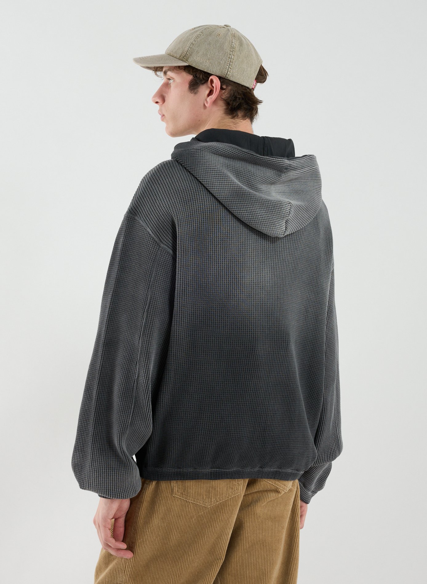 Sweat à capuche zippé Bee Sun en coton ROA Noir