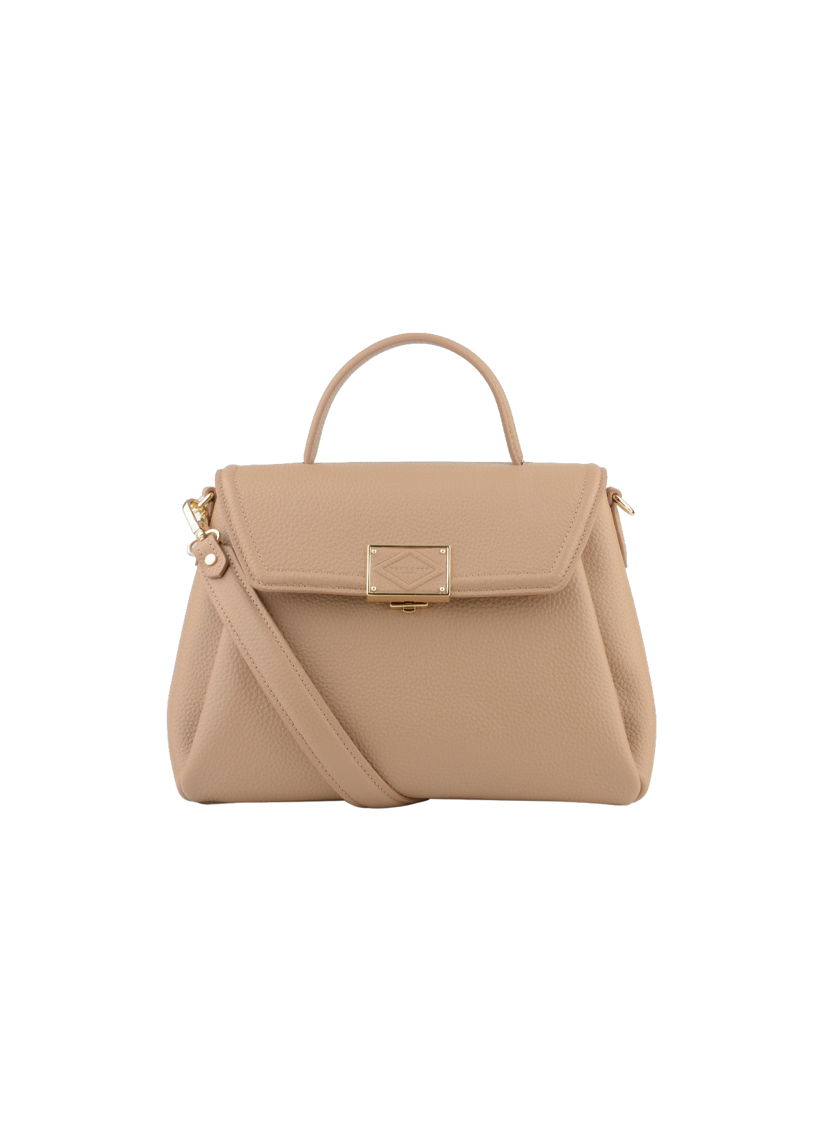 Carat | Sac à main GM en cuir de vachette POURCHET Marron