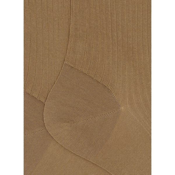 Dore Dore Chaussettes Côtelées En Coton In Brown