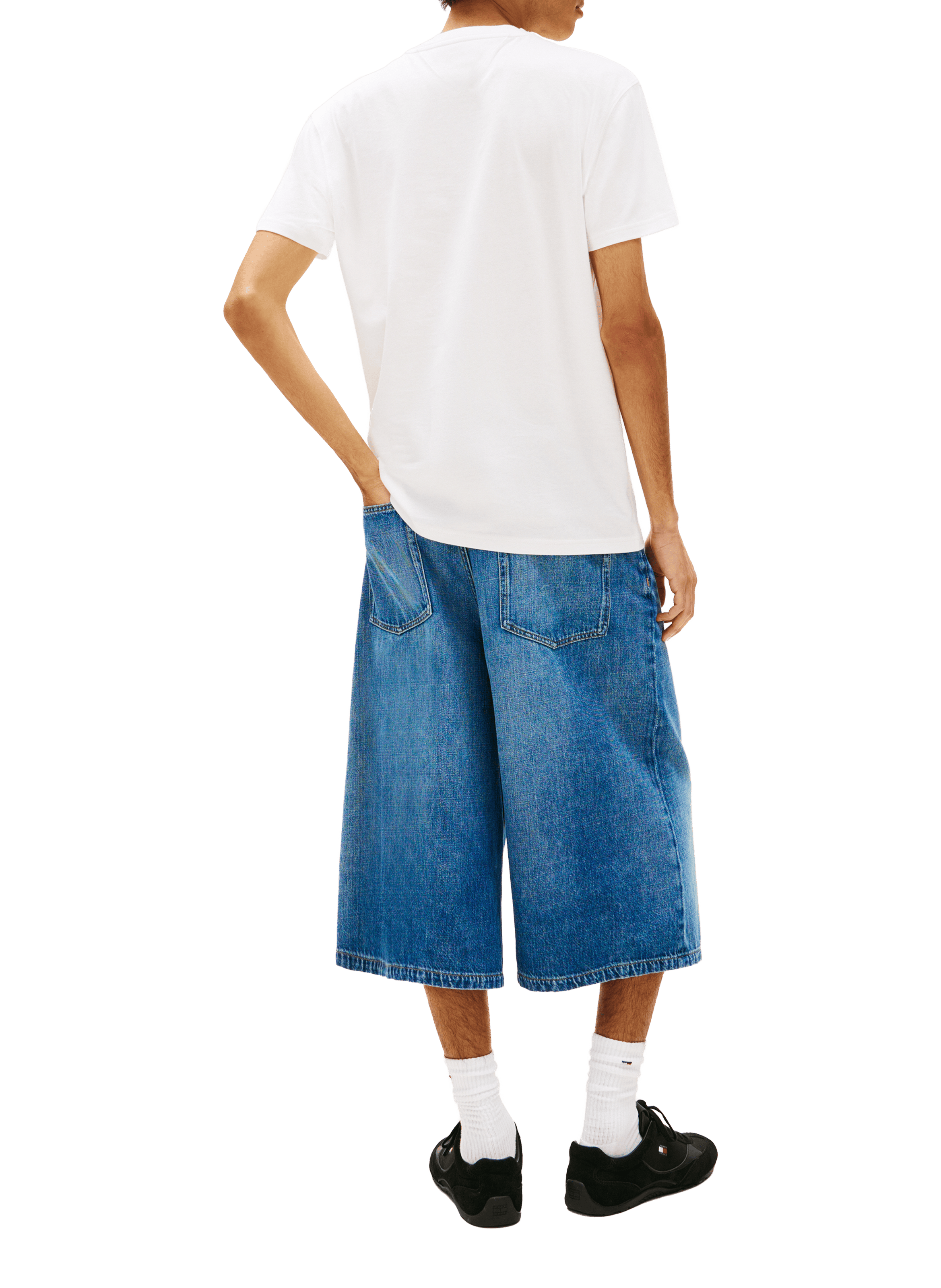 Straight printed cotton T-shirt TOMMY HILFIGER White