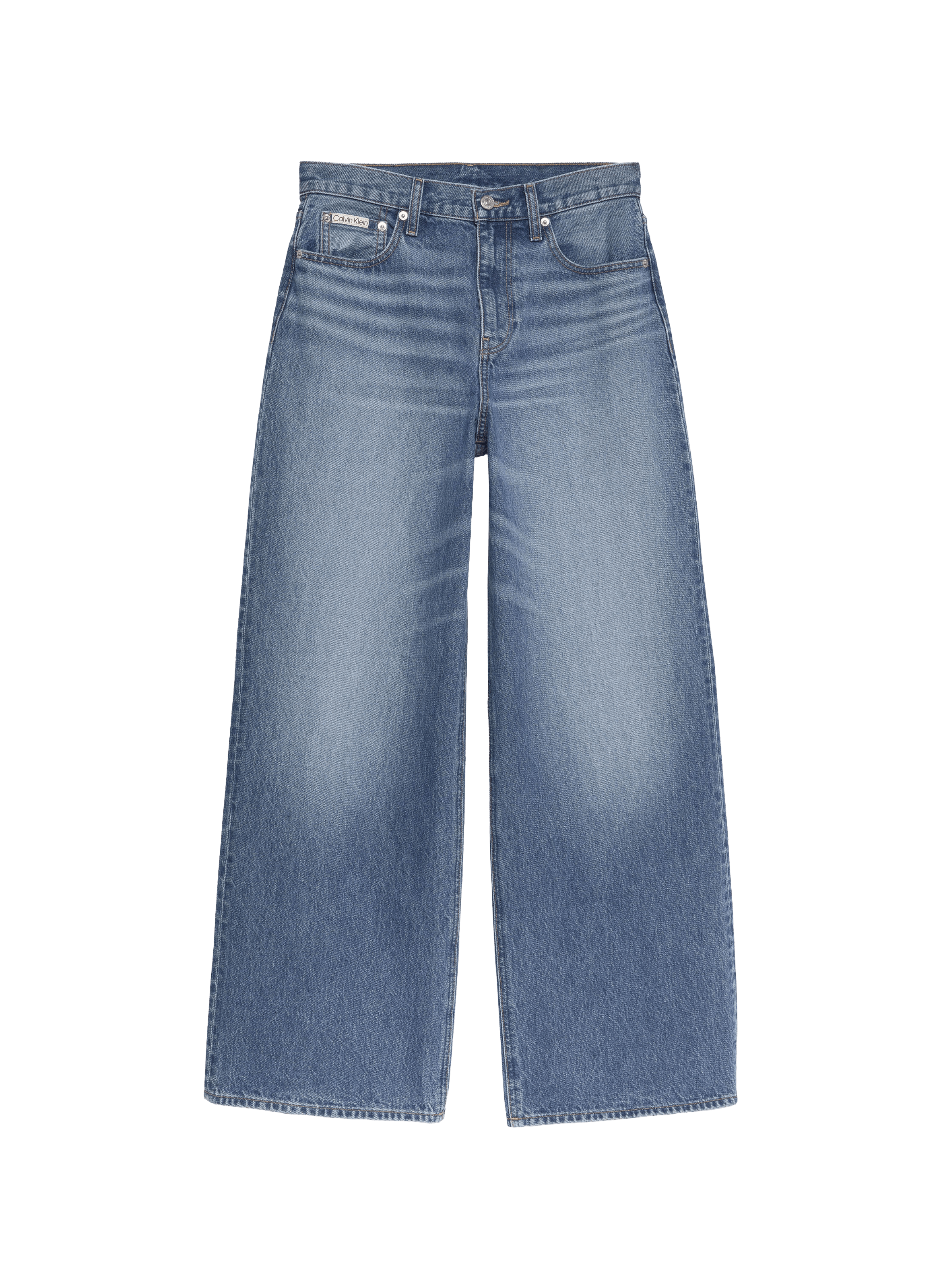 Jean ample en coton délavé CALVIN KLEIN Bleu