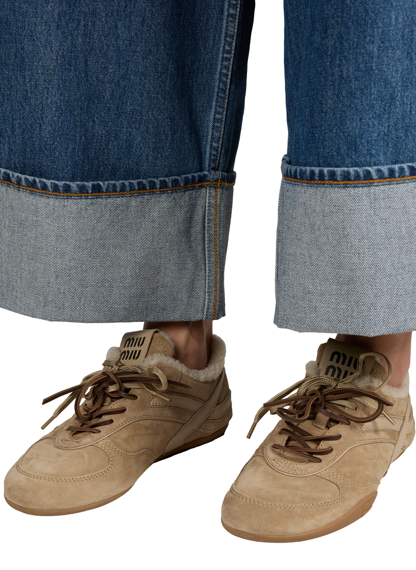 Baskets Gymnasius MIU MIU Beige