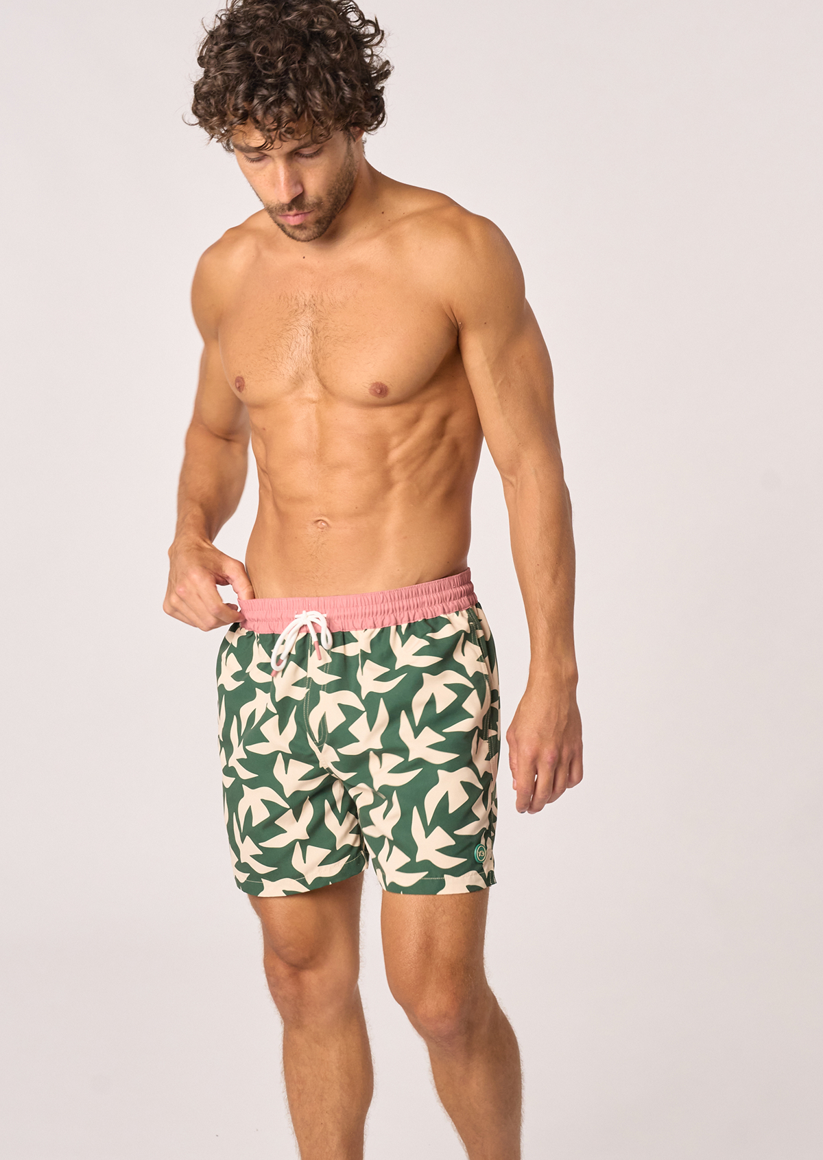 Short de bain en polyester recyclé BILLYBELT Vert