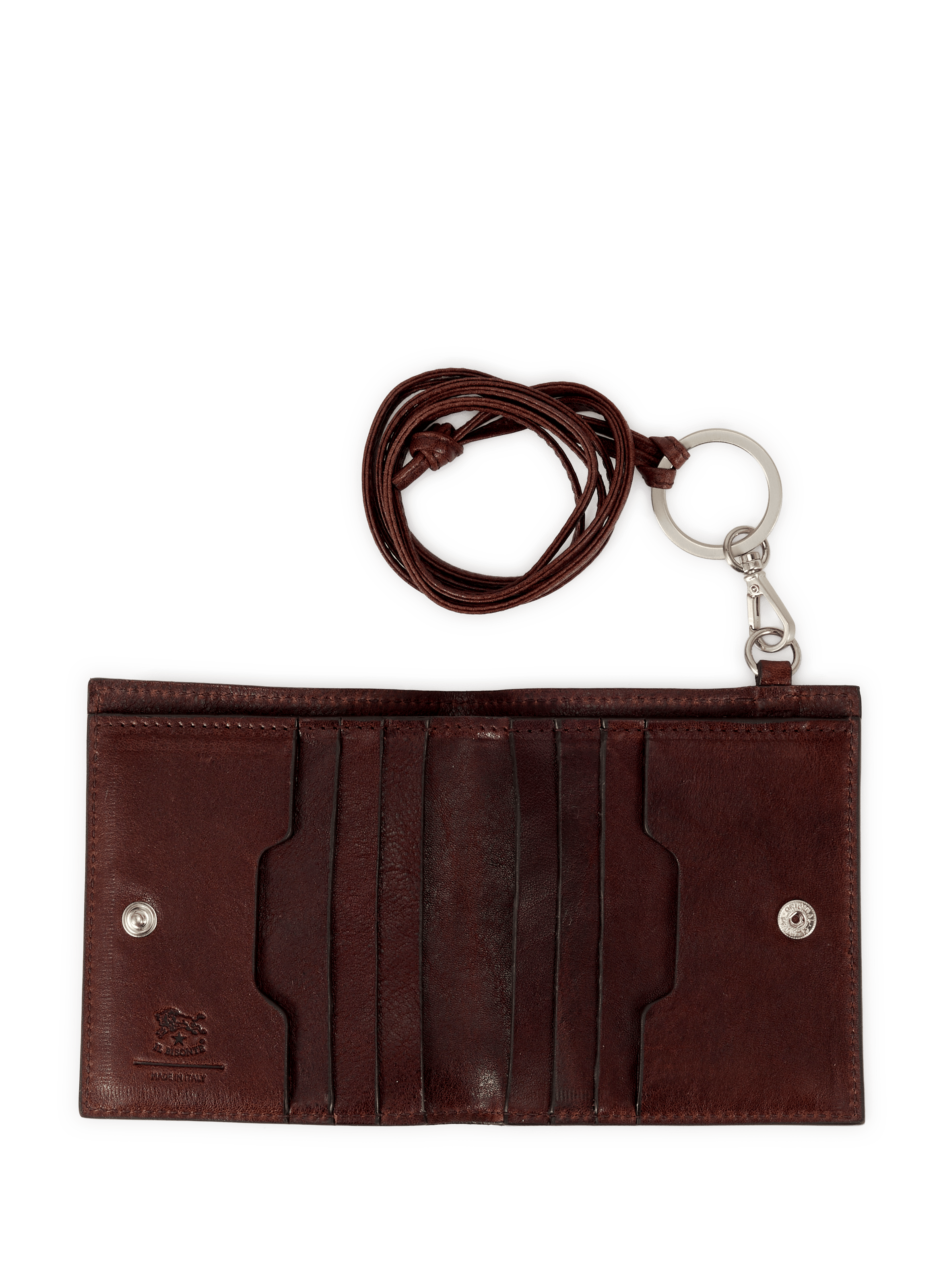  Leather card holder IL BISONTE Brown