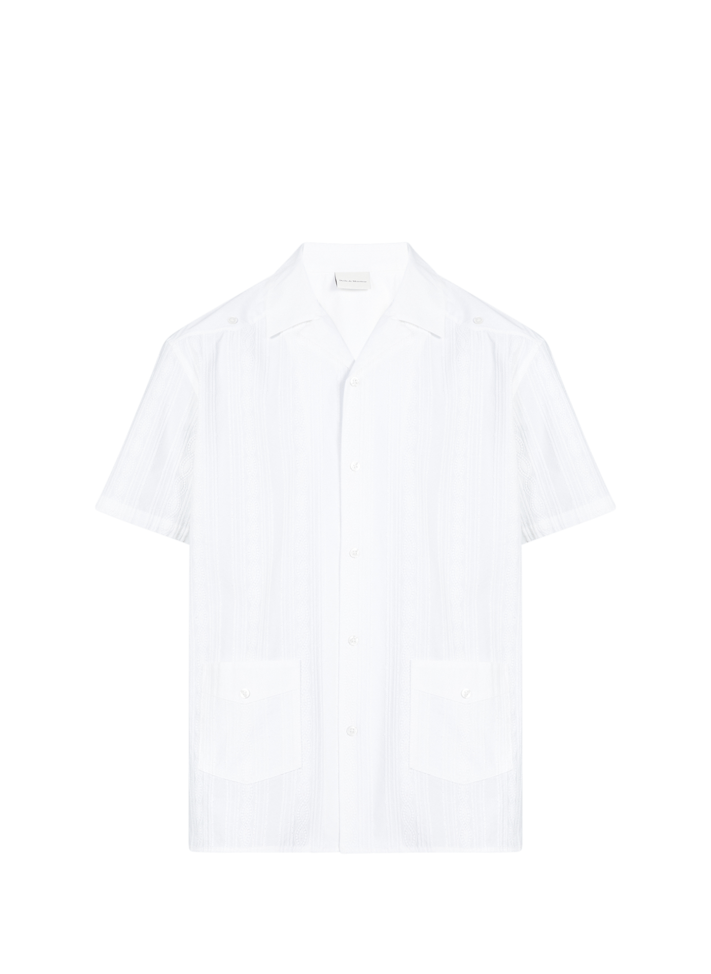 Chemise texturé en coton DROLE DE MONSIEUR Blanc