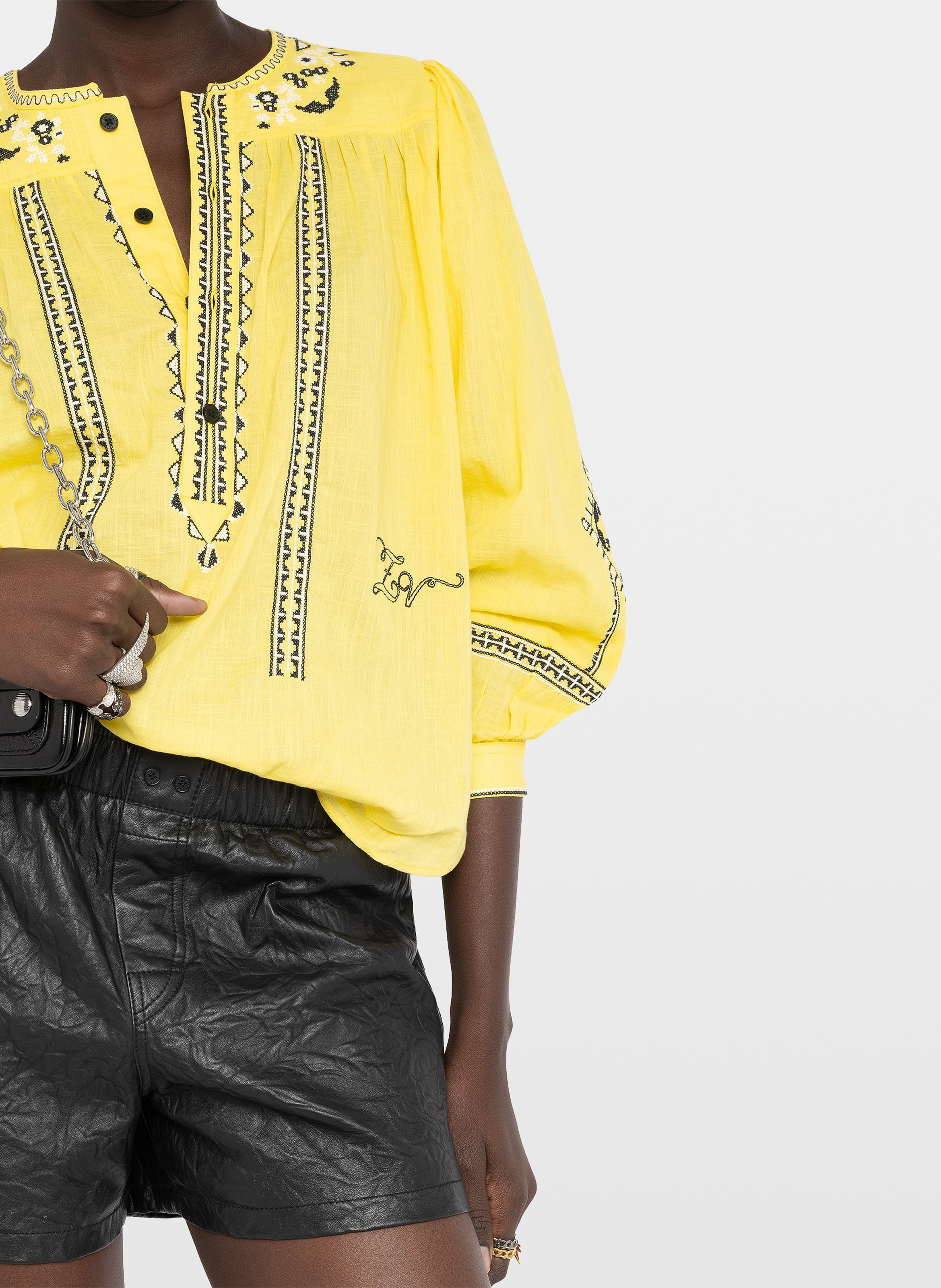Blouse ample en coton tigy ZADIG&VOLTAIRE Jaune