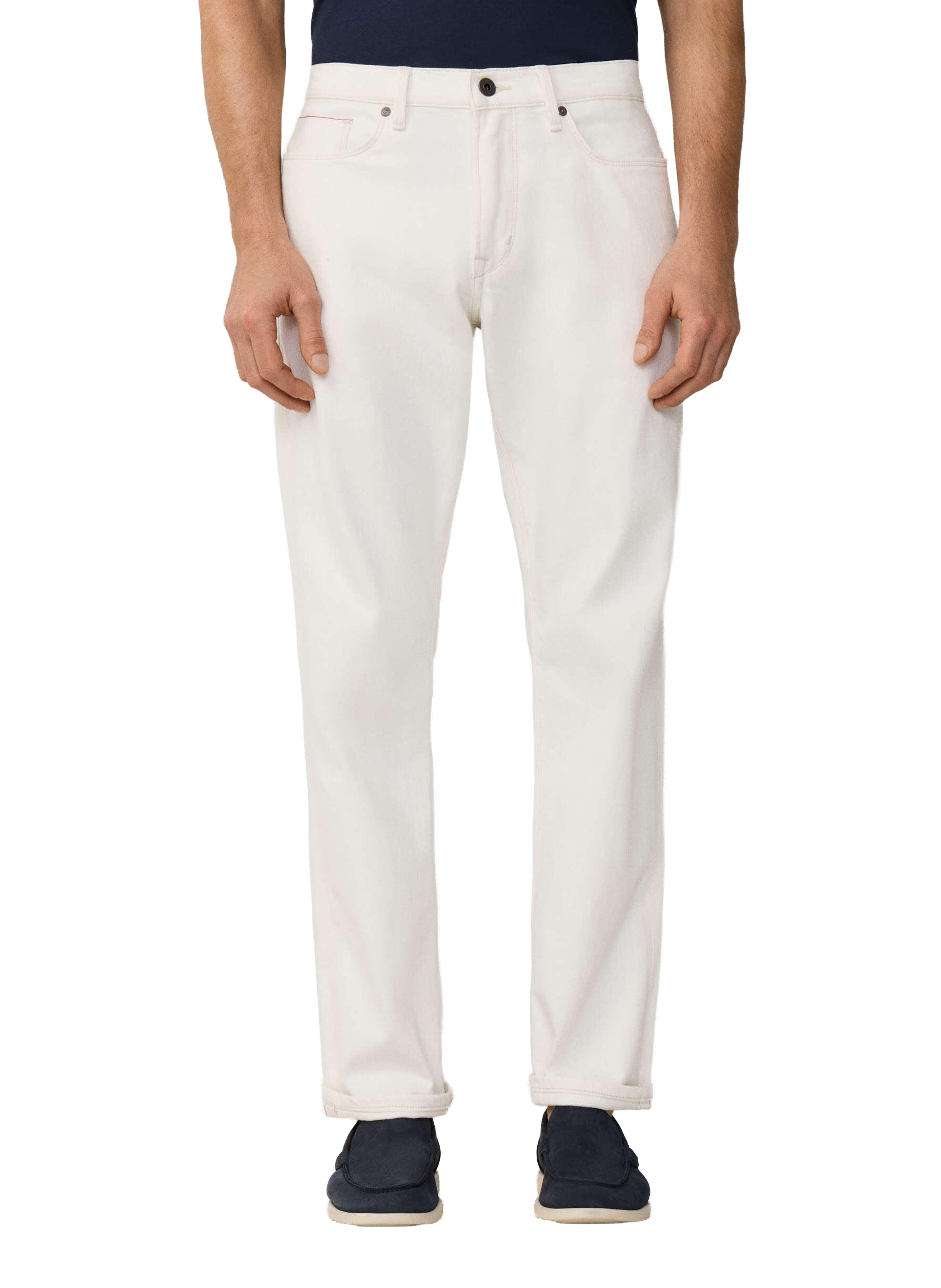 Pantalon droit en coton mélangé FACONNABLE Blanc