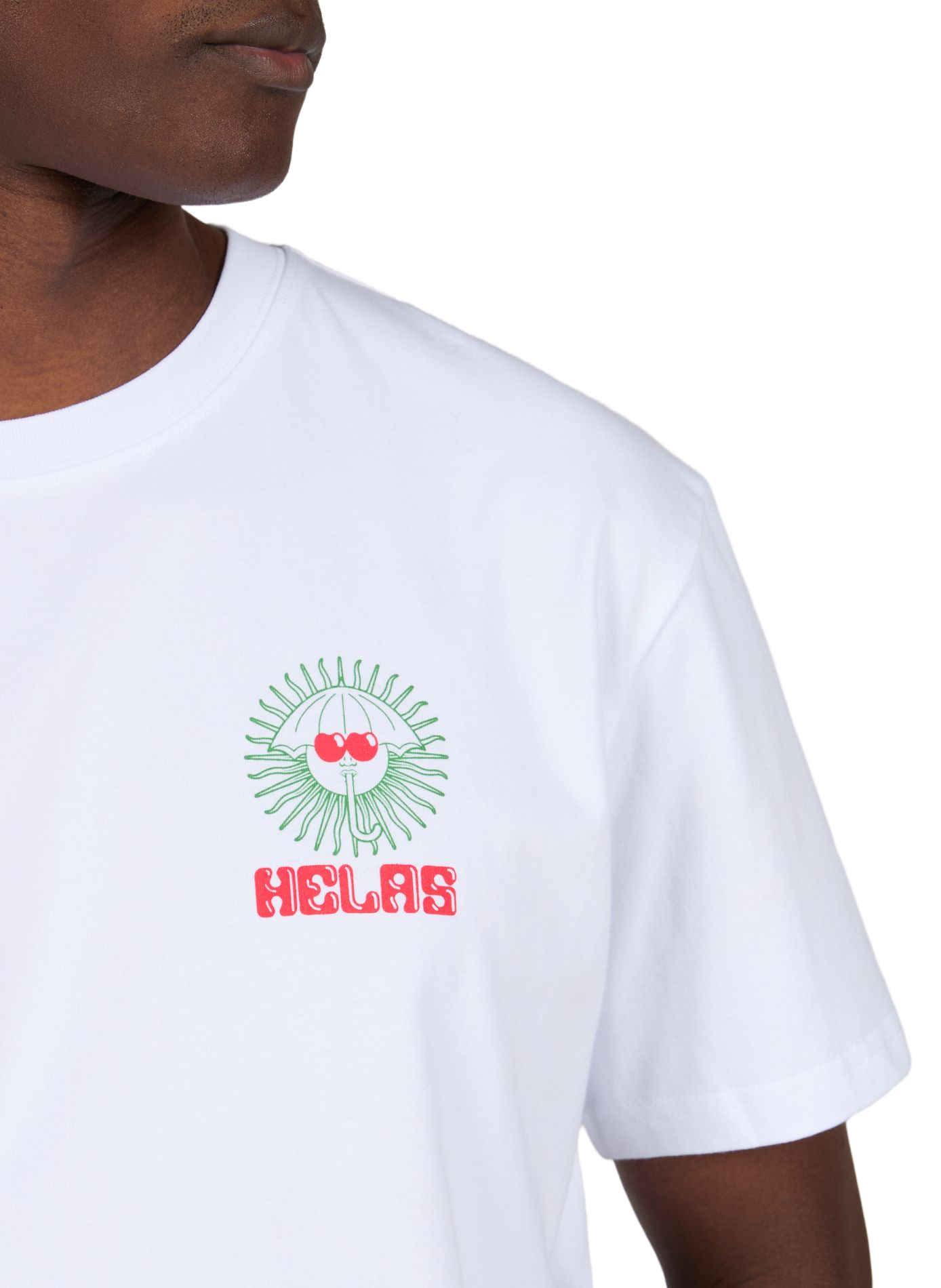 Printed Ibiz Tee cotton T-shirt HELAS CAPS White