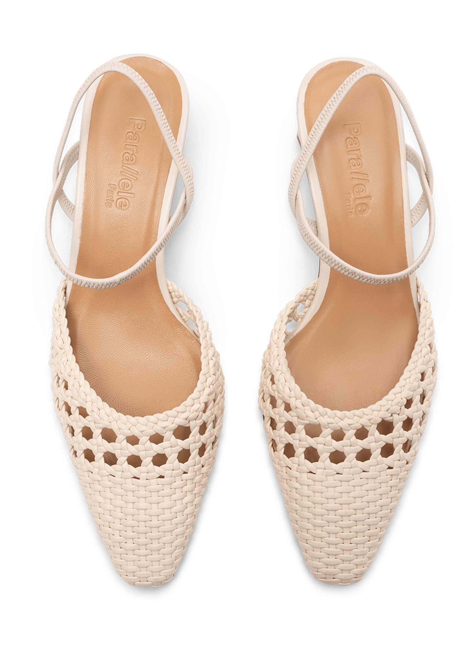 Sling back oria en nappa PARALLELE Blanc