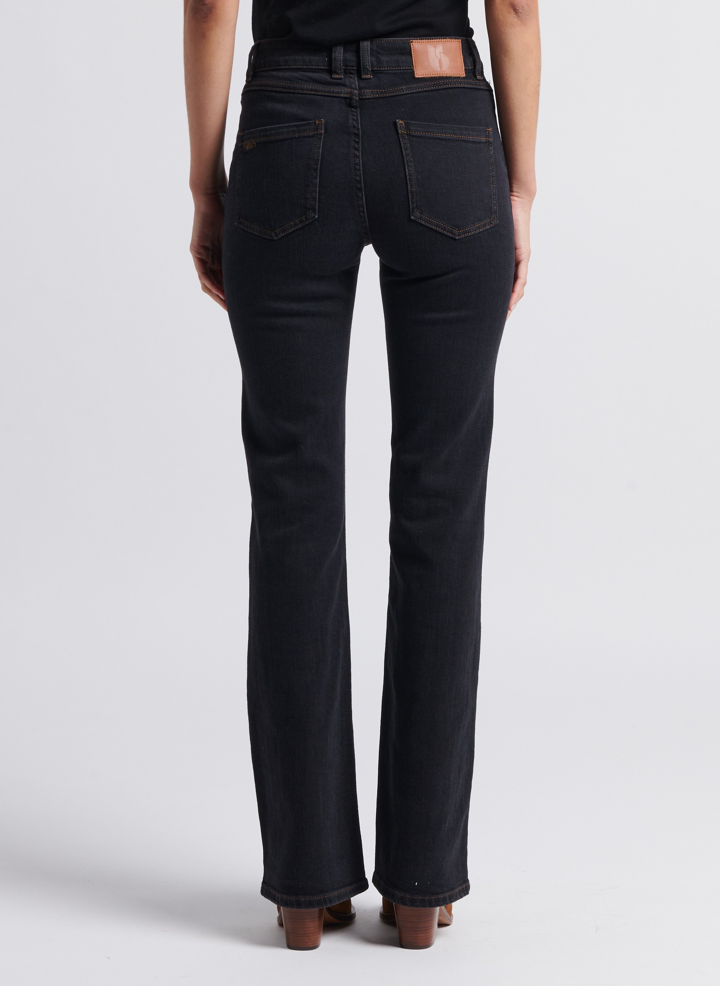 Pantalon boot-cut en jean ross BA&SH Noir