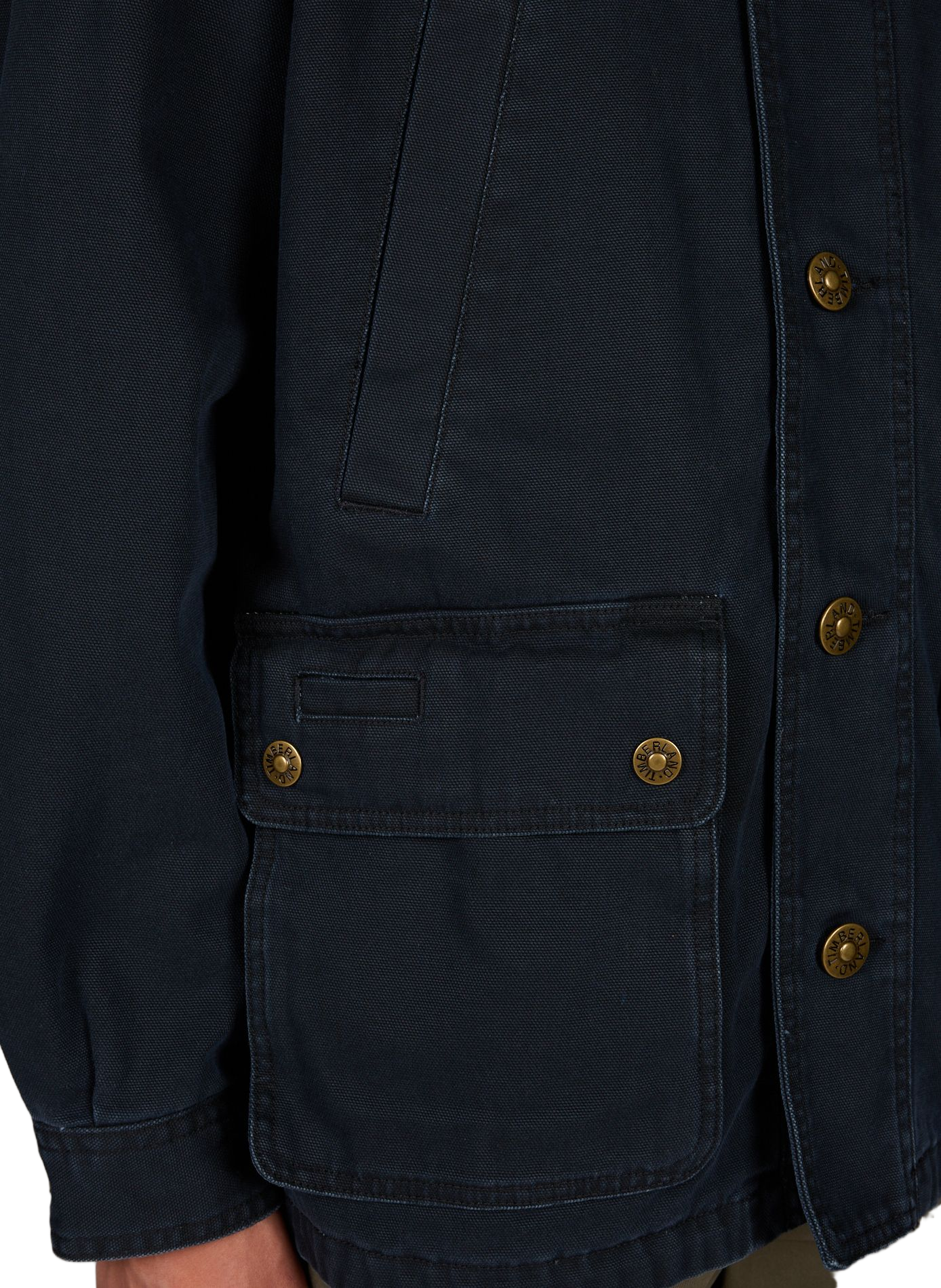 Jacket with contrasting collar in cotton TIMBERLAND Black