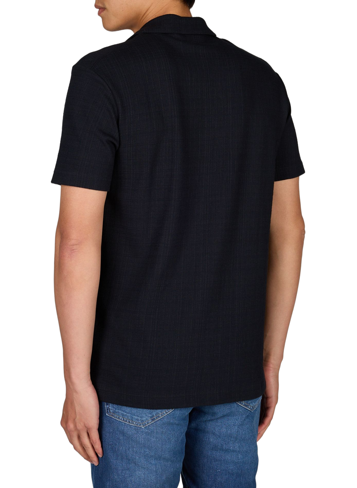 Short-sleeved Cuban collar shirt in blended cotton STRELLSON Blue
