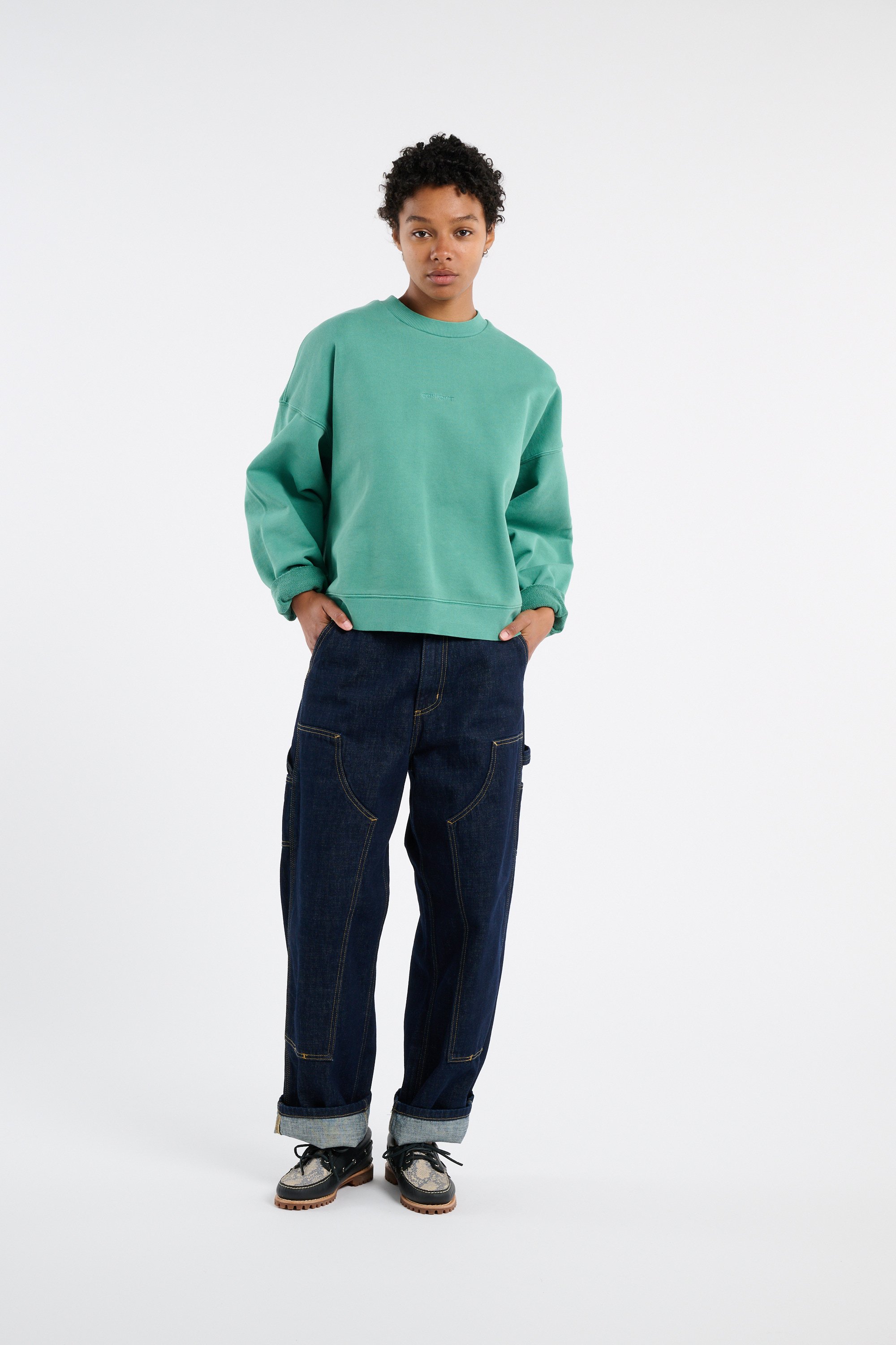 Sweatshirt w' benton sweat CARHARTT WIP Vert