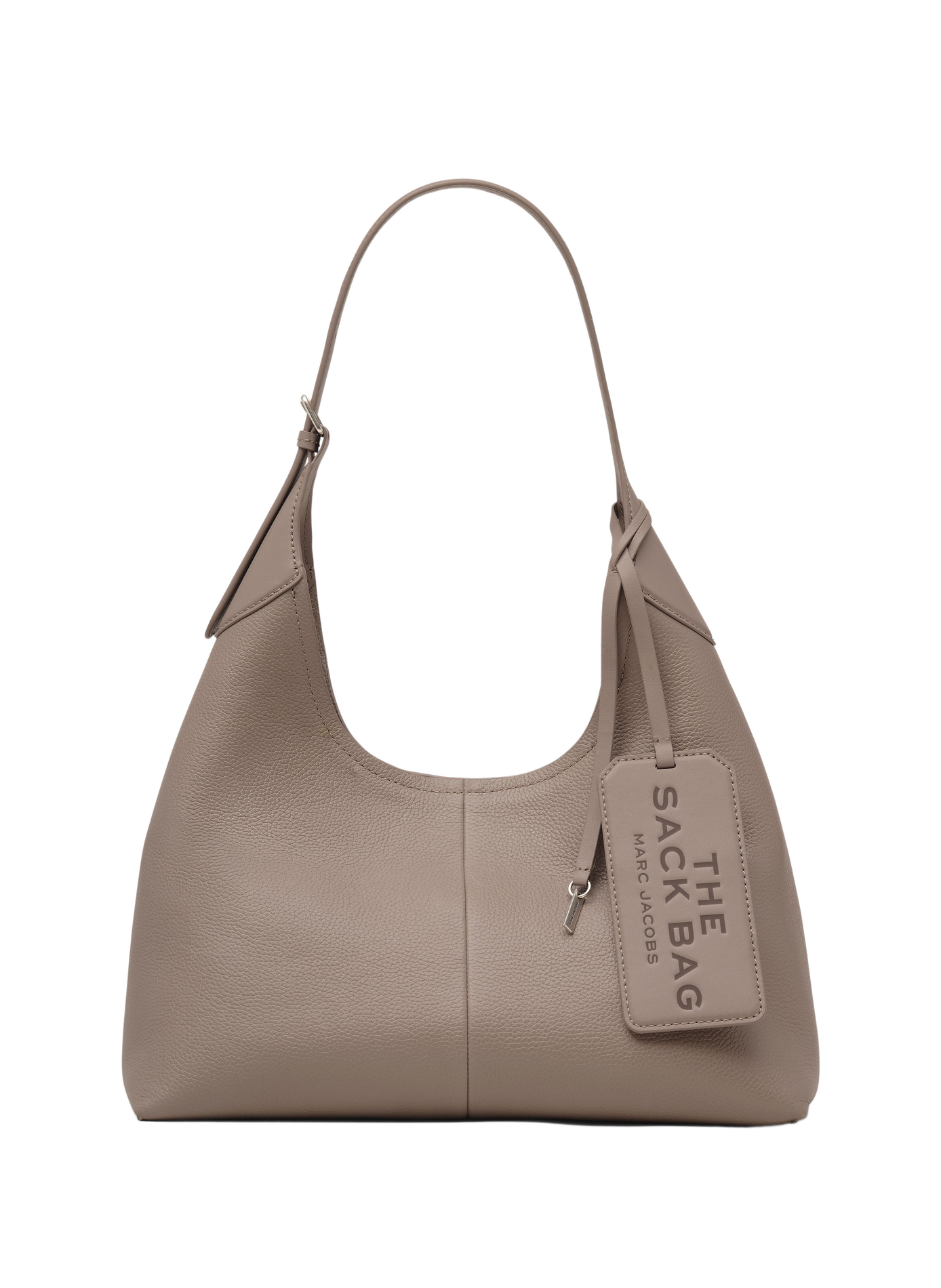 The Belted Sack Leather Bag MARC JACOBS Grey