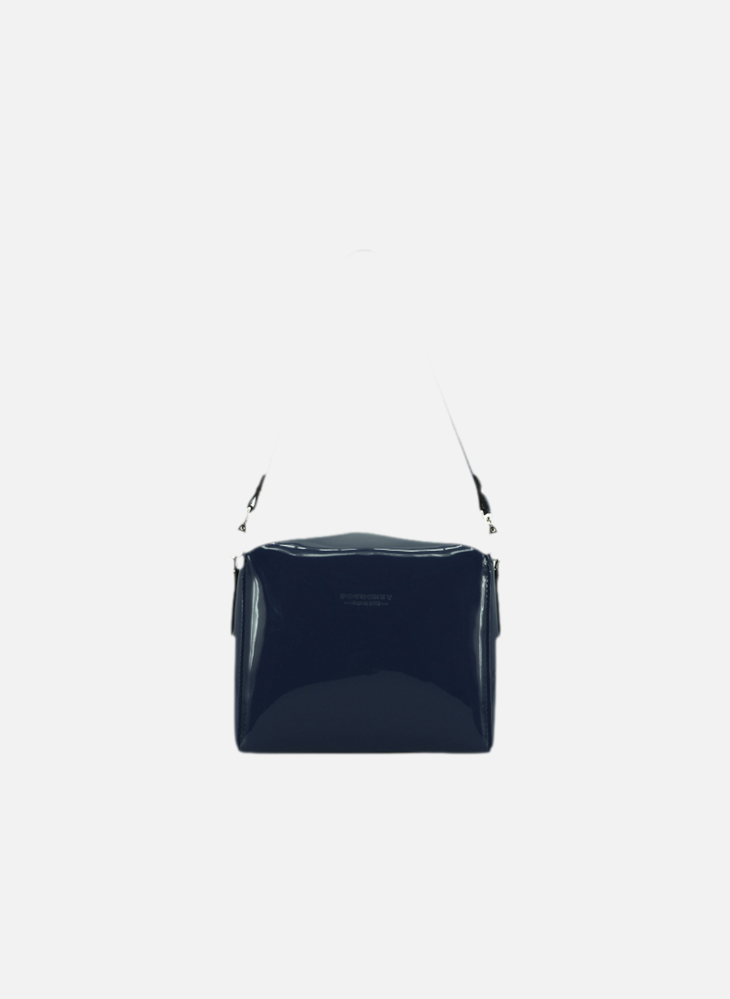 Cassetta vernis | sac porté épaule en cuir de vachette  Marine