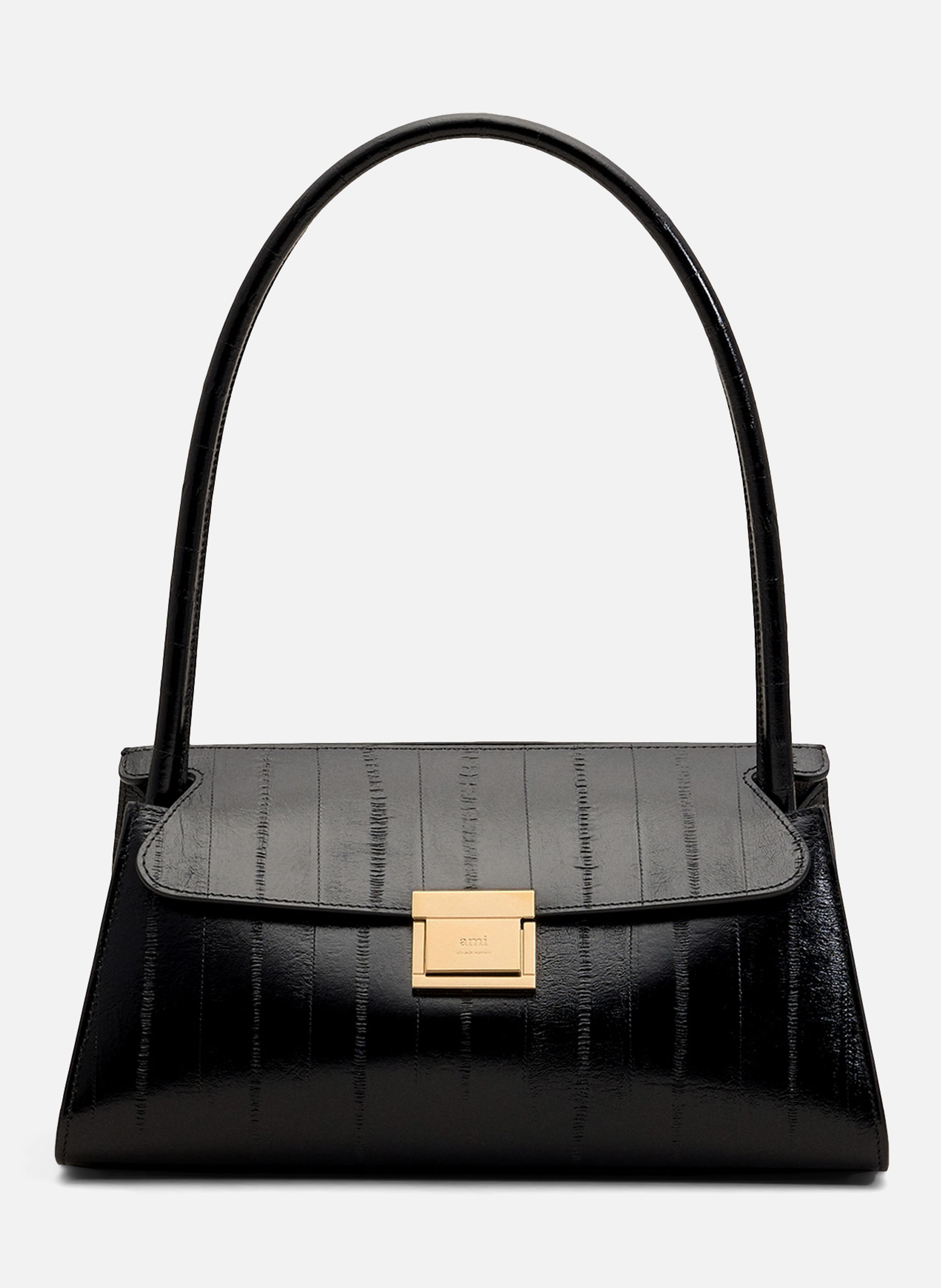 Petit sac mimi unisexe en cuir de veau AMI PARIS Noir