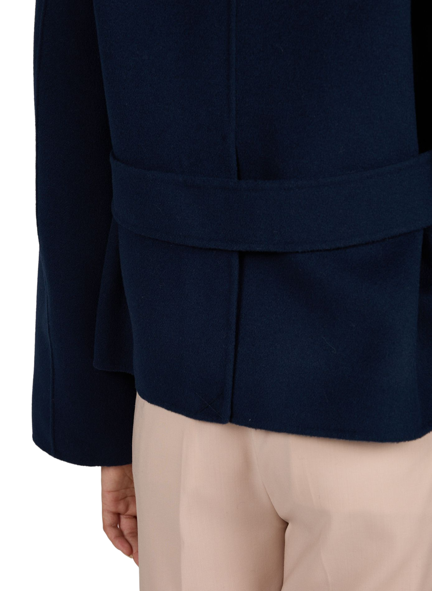 Gerade Wollmischweste mit Gürtel MAX MARA WEEK END Blau