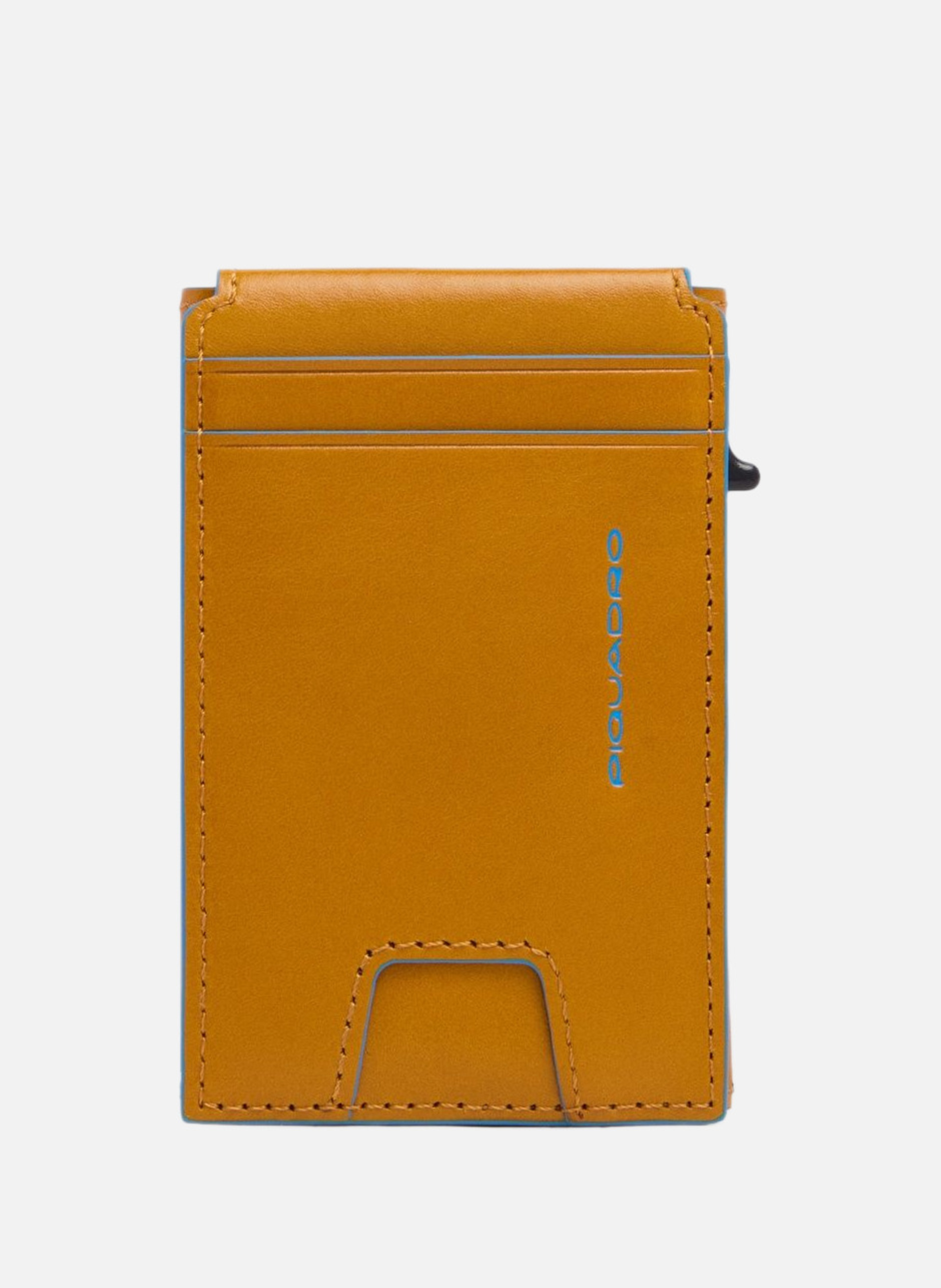 Porte-cartes automatique avec porte-dni rabattable PIQUADRO Jaune