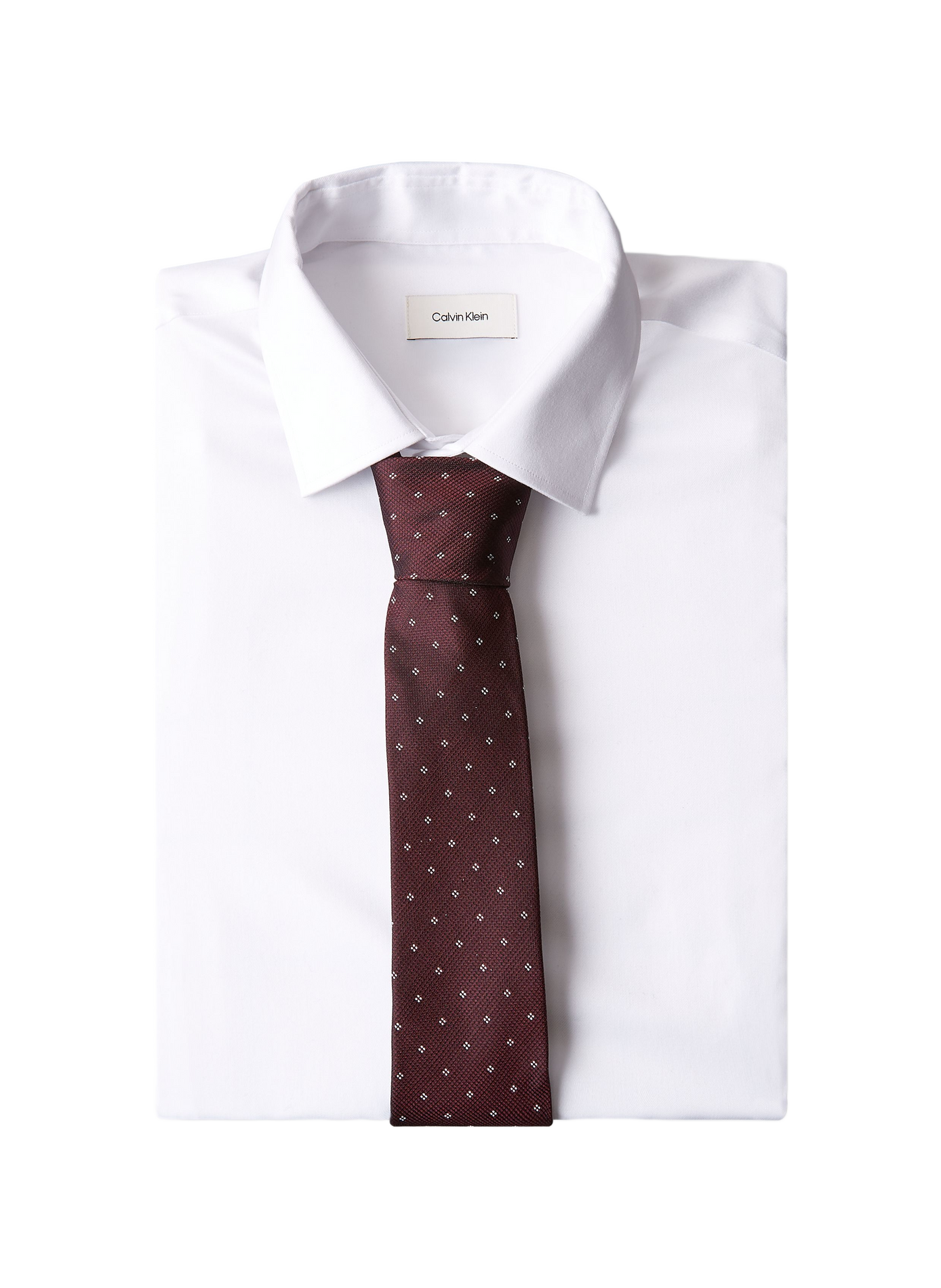 Seidenschlips mit Druck CALVIN KLEIN Rot