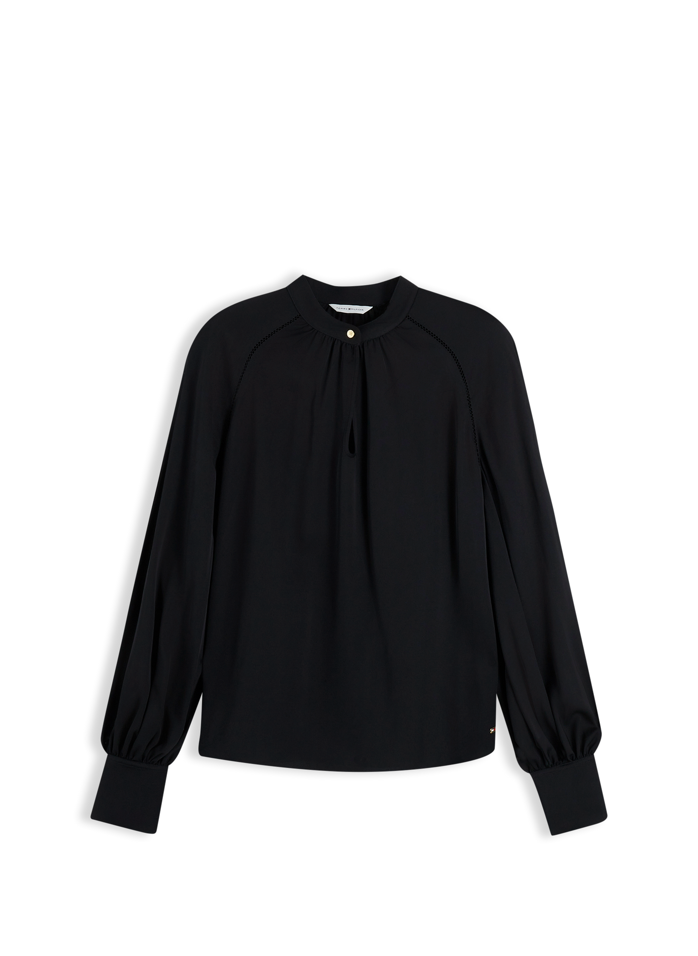 Straight round-neck blouse TOMMY HILFIGER Black