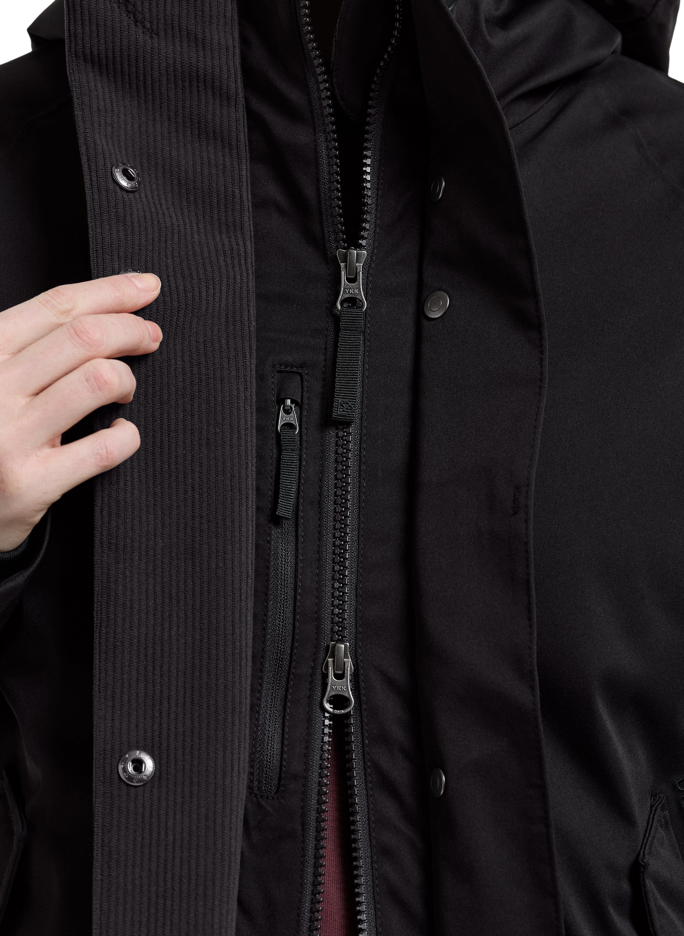 LUNA mid-length hooded parka DIDRIKSONS Black