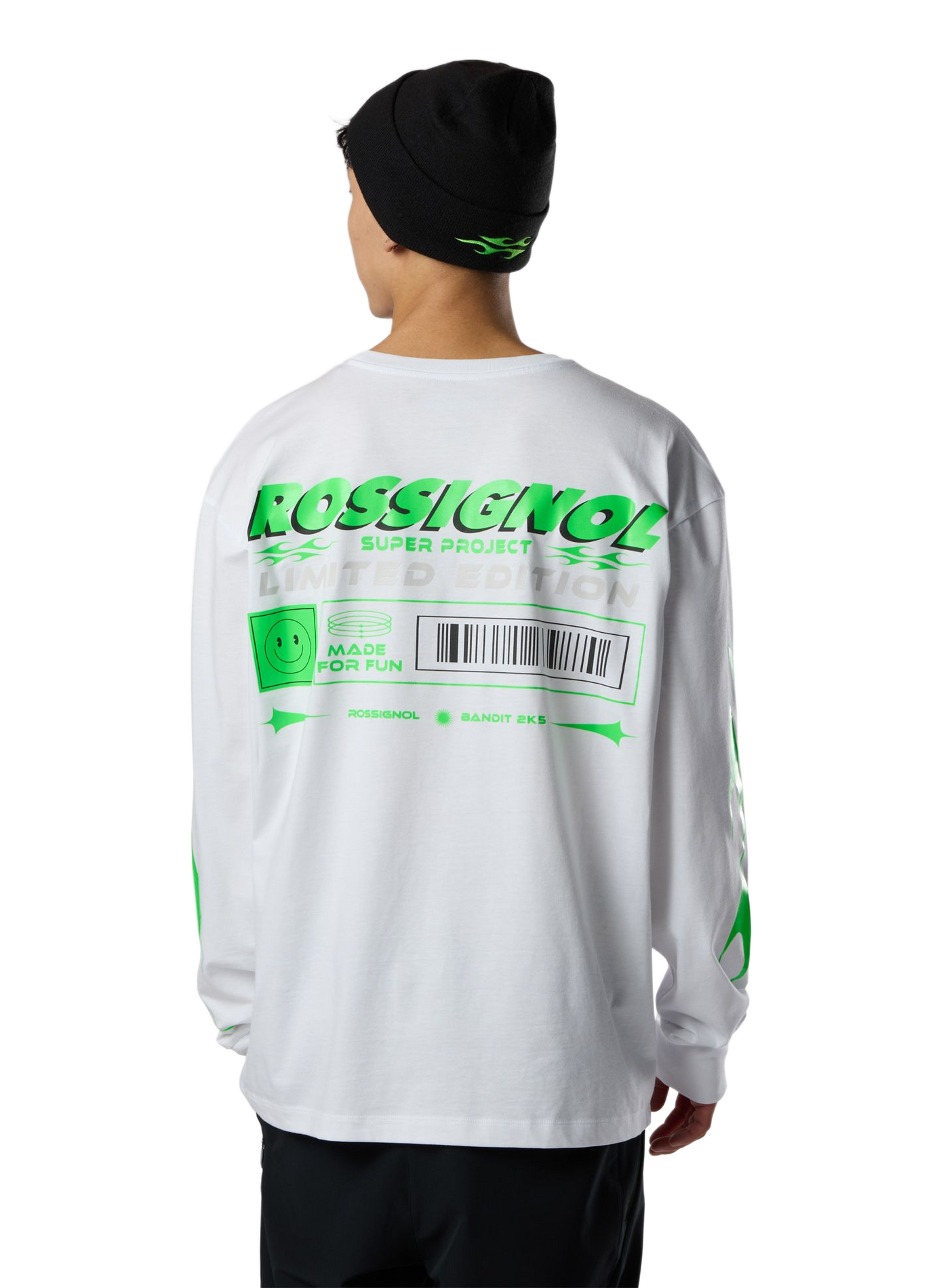 T-shirt droit col rond imprimé en coton ROSSIGNOL Weiss