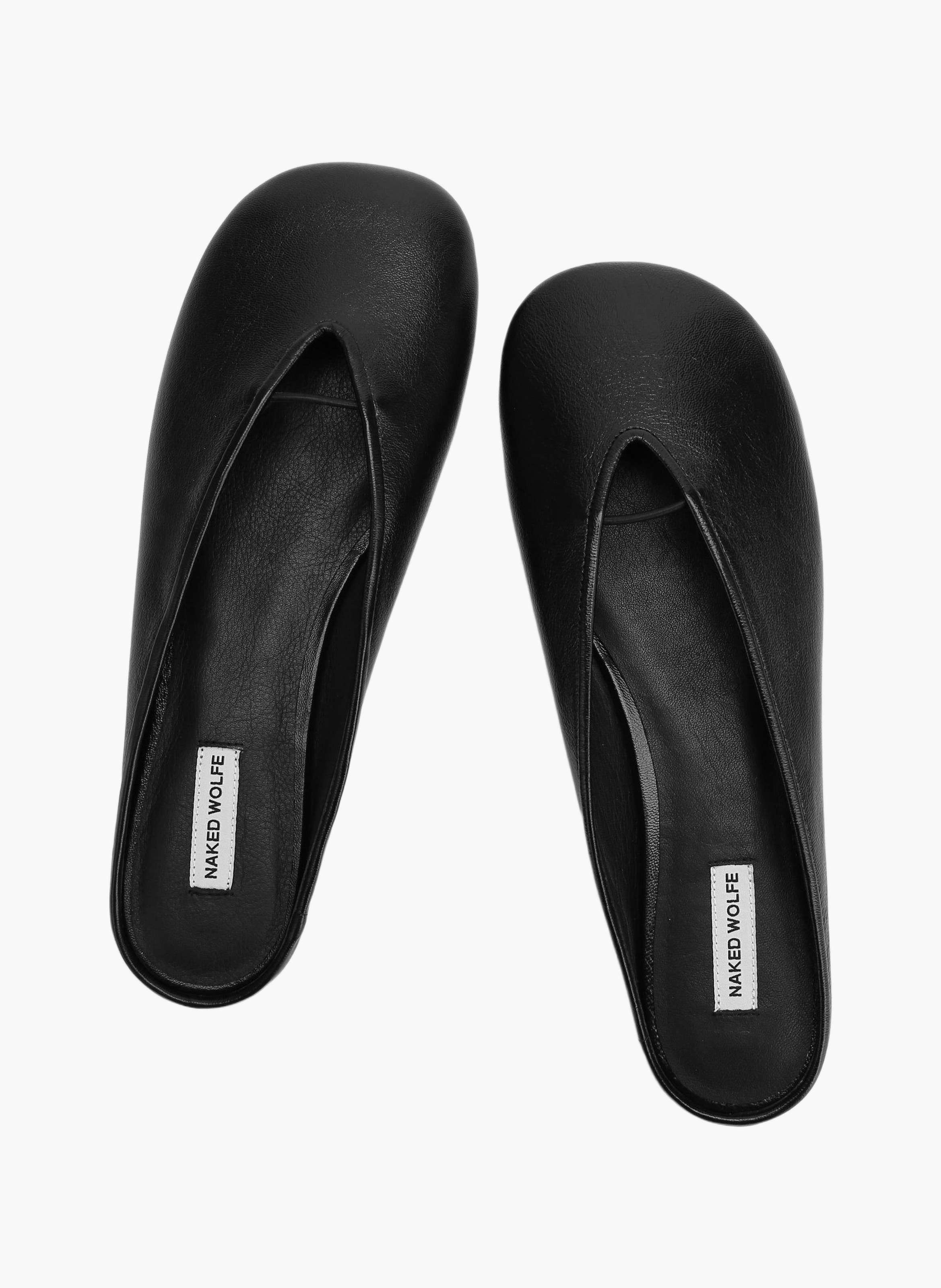 Pippa ballerina's van leer NAKED WOLFE Zwart