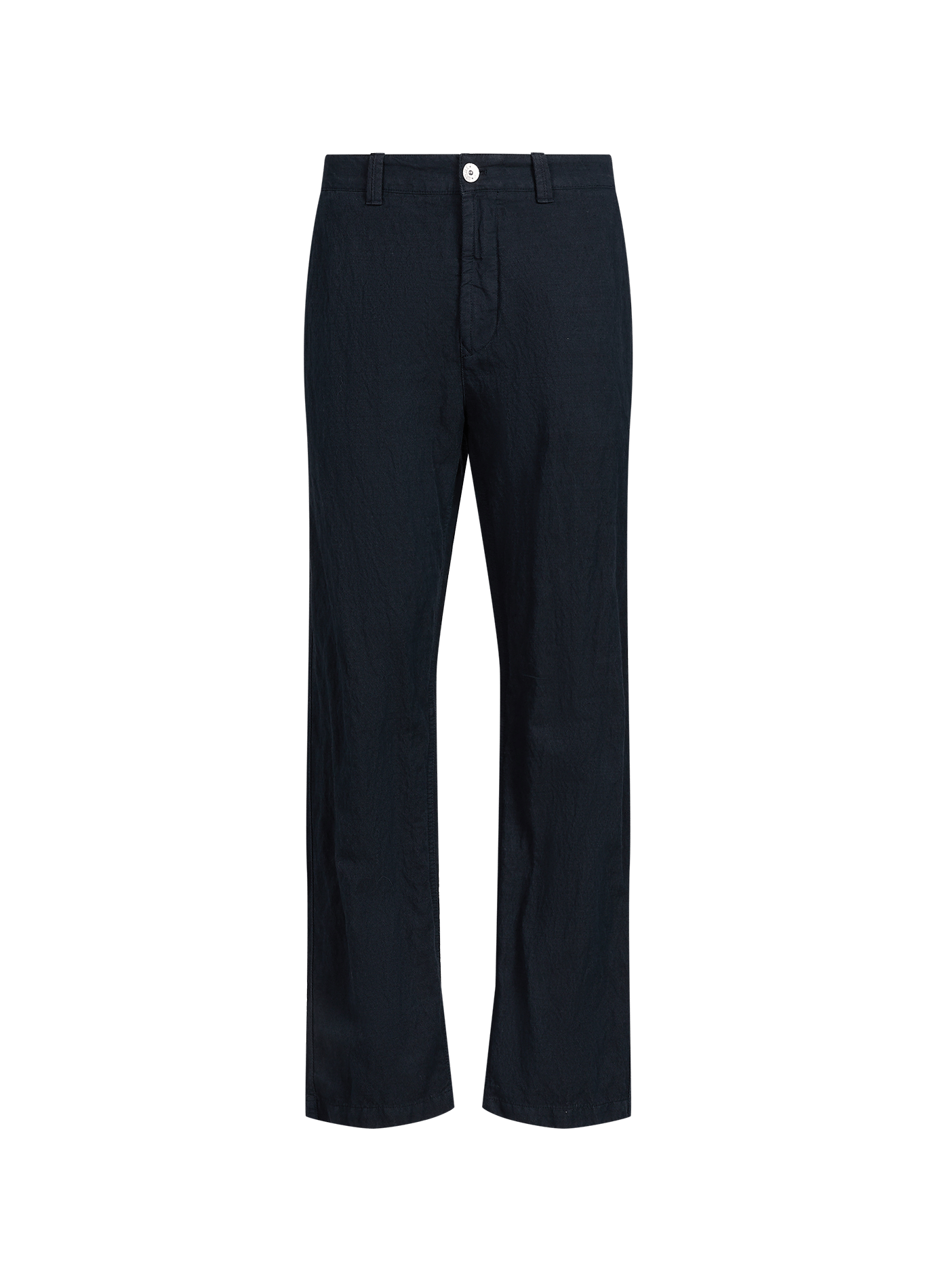 Straight-leg crinkled cotton-blend trousers STONE ISLAND Blue
