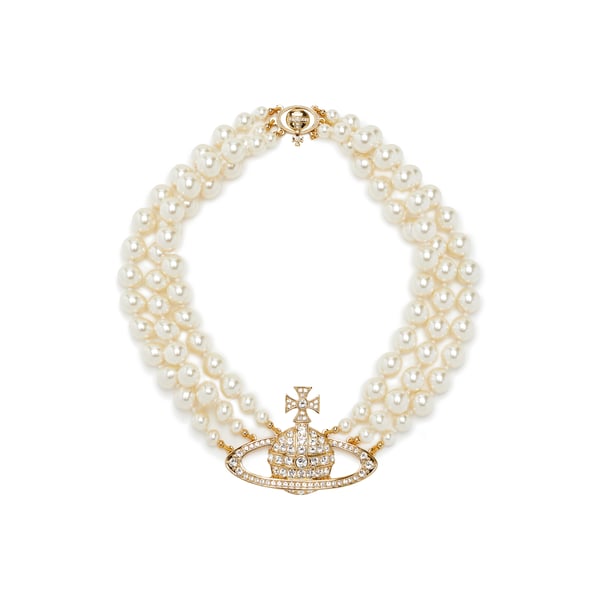 Collier Three Row Pearl Bas Relief Collier Three Row Pearl Bas Relief