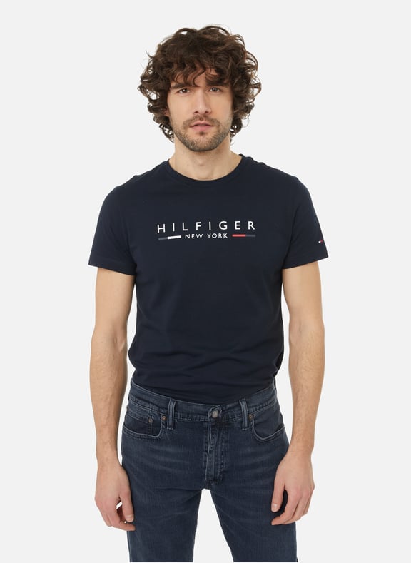 T-shirt Hilfiger New York en coton organique Multicolore by TOMMY HILFIGER TOMMY HILFIGER T-shirt Hilfiger New York en coton organique Multicolore