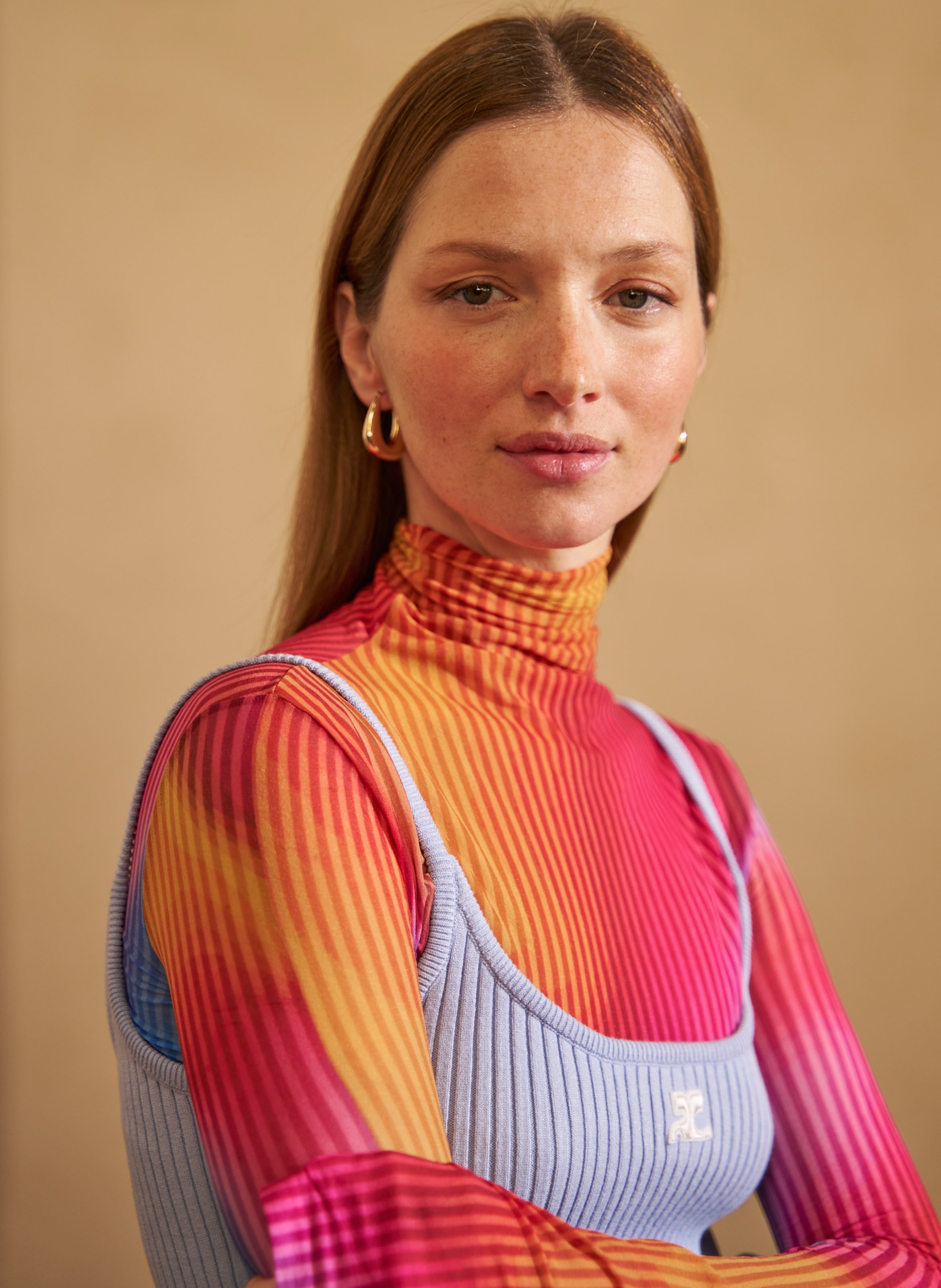 Débardeur en maille COURRÈGES Bleu