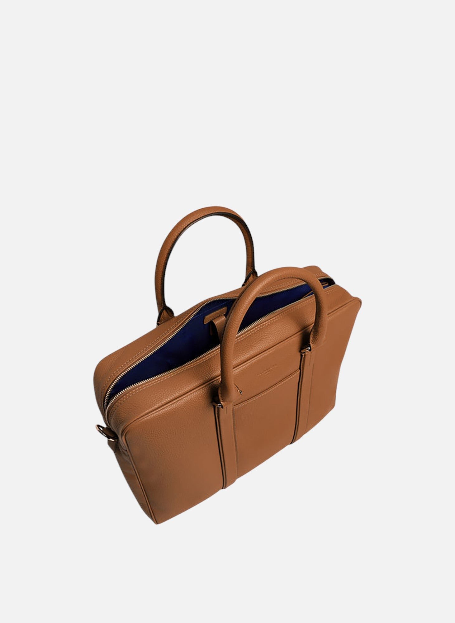 Porte documents 15" charles en cuir grainé moyen modèle LE TANNEUR Marron