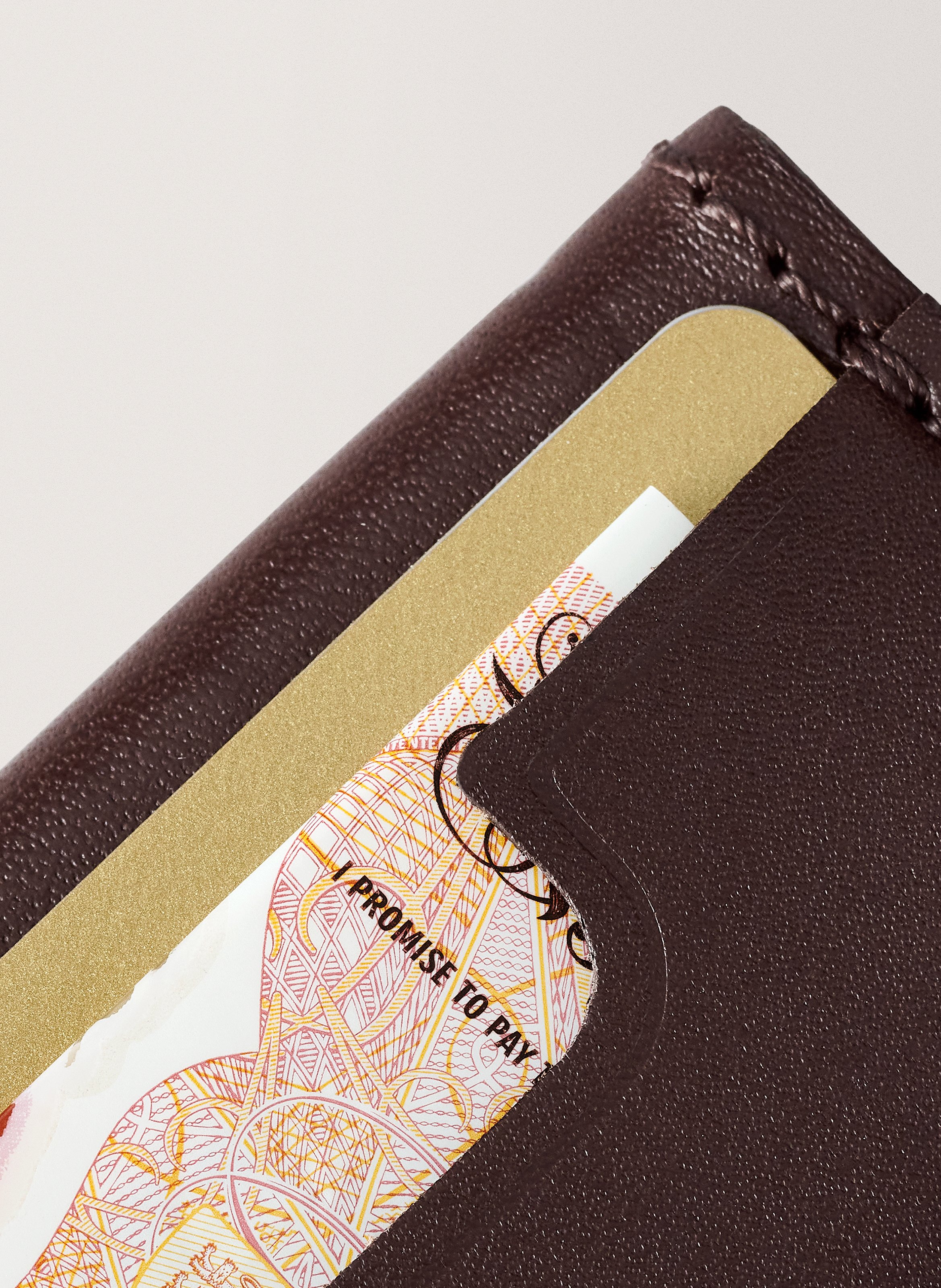 Porte-cartes 'The Cardprotector' en cuir vachetta CARL FRIEDRIK Marron