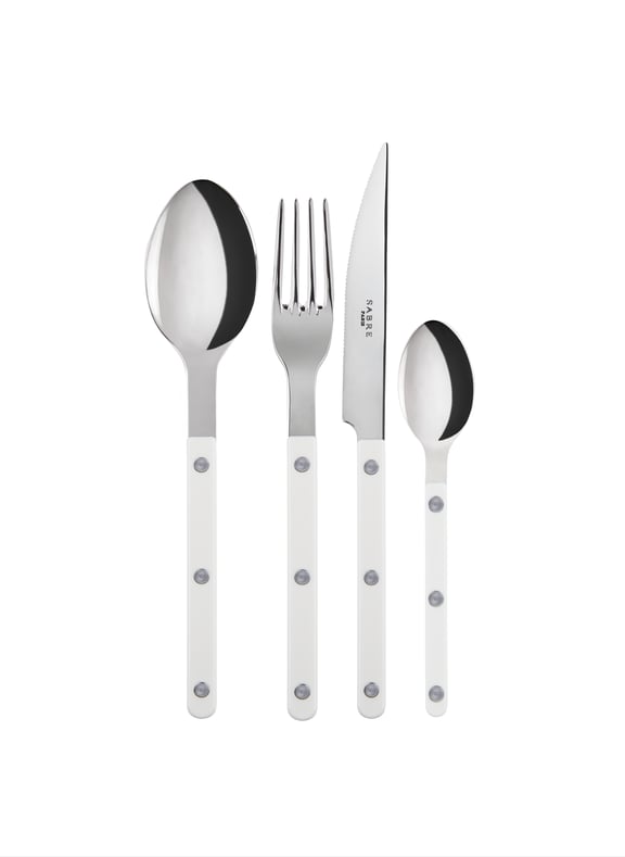 Set de 4 couverts de table, bistrot Blanc by SABRE PARIS SABRE PARIS Set de 4 couverts de table, bistrot Blanc