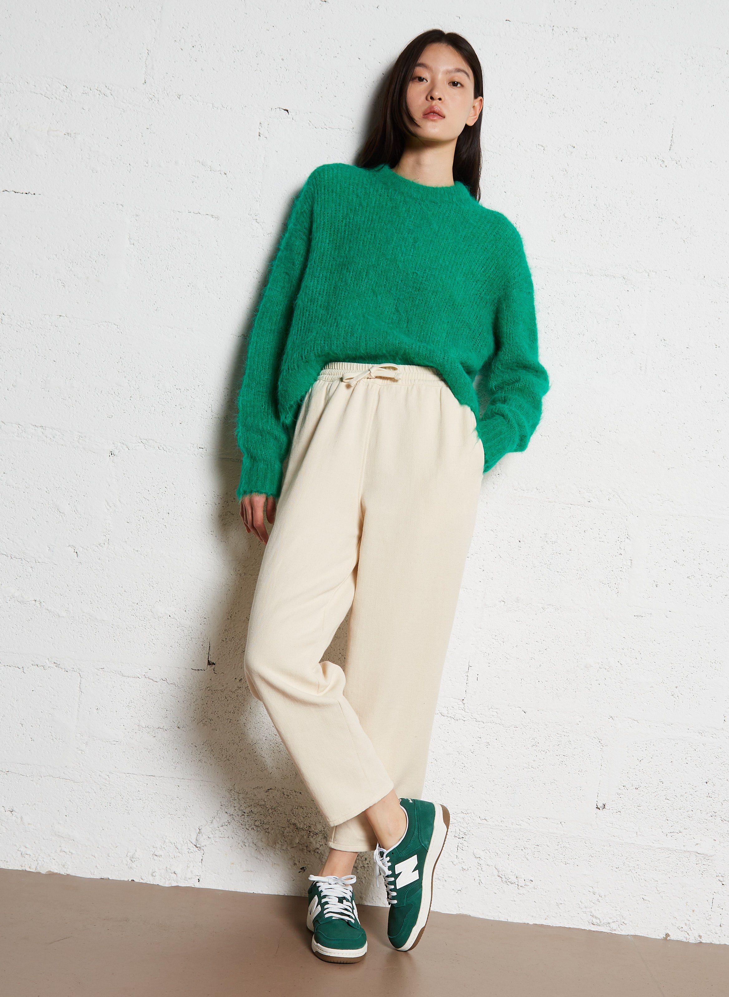 Pantalon carotte en coton afaz AMERICAN VINTAGE Beige