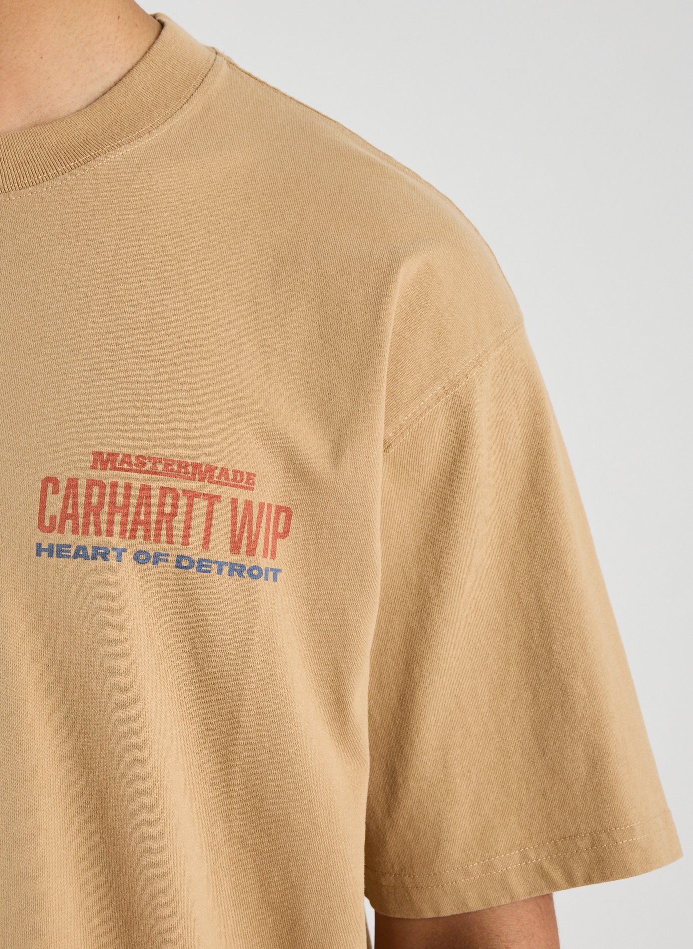 Oversized printed cotton T-shirt CARHARTT WIP Beige