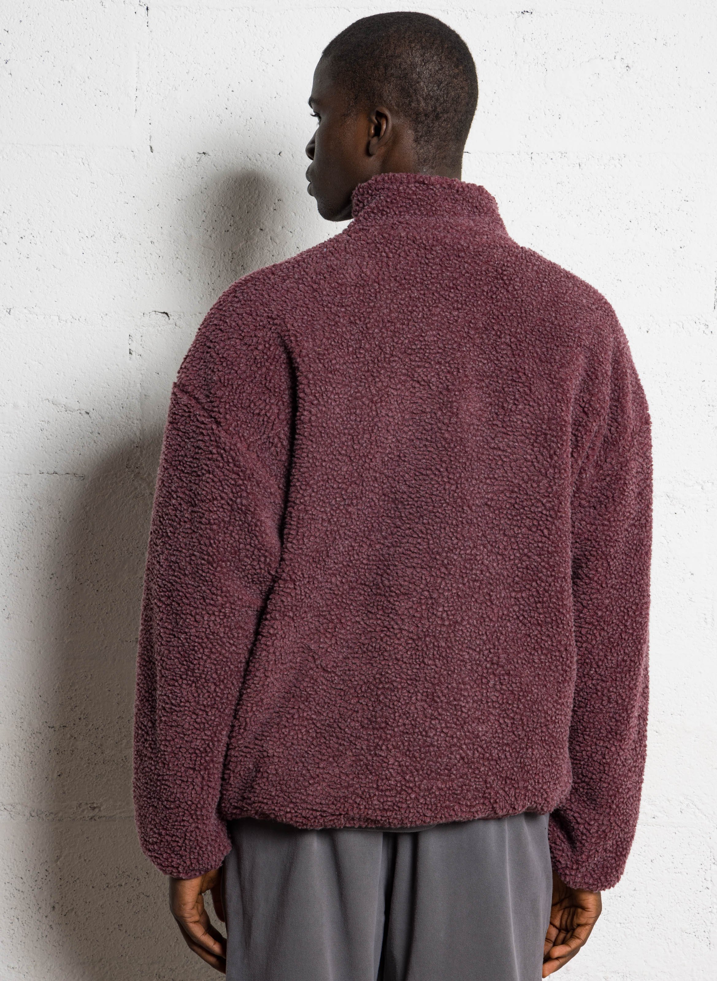 Veste col montant en sherpa hoktown AMERICAN VINTAGE Rouge