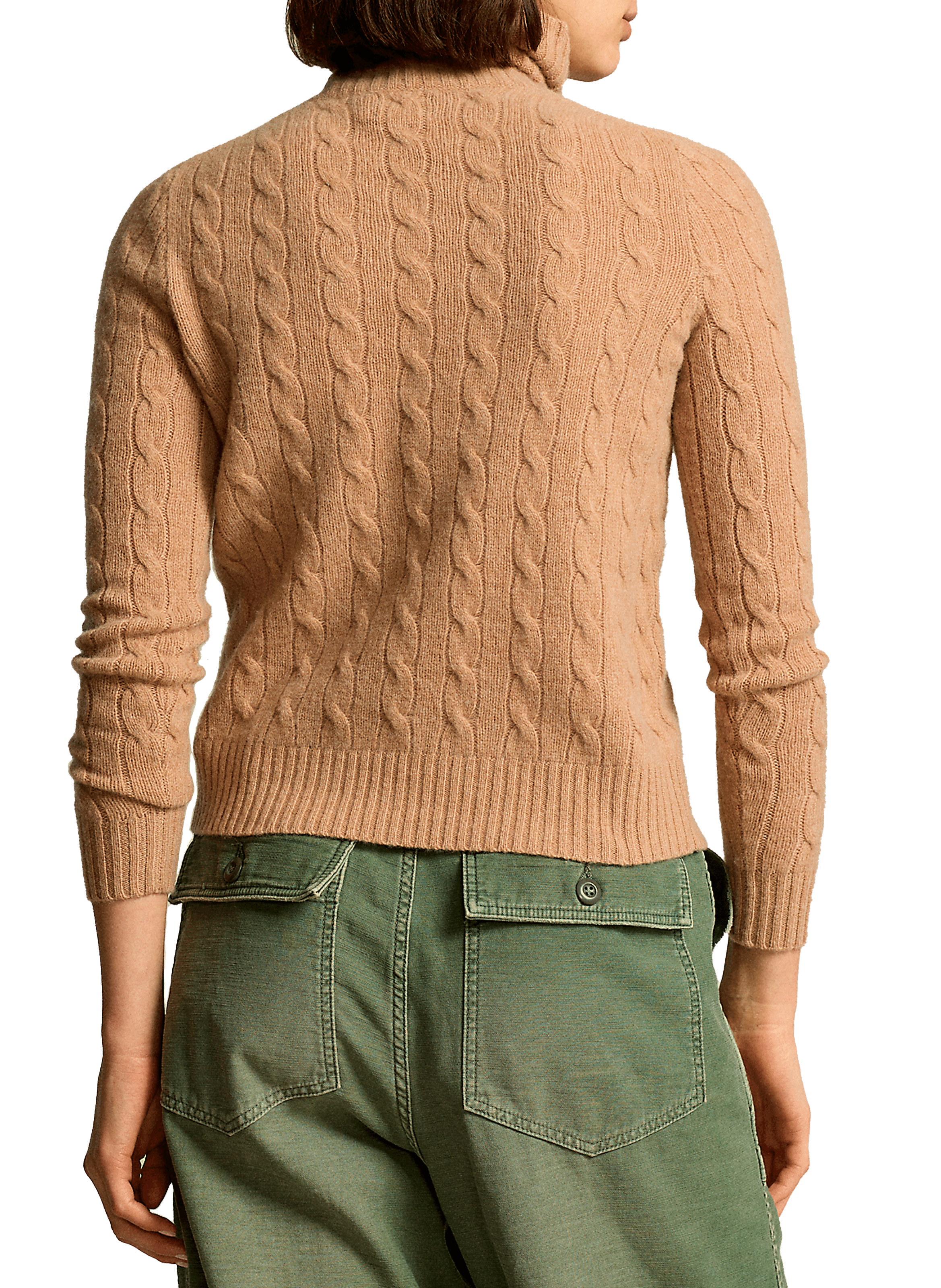 Pull col roulé en laine et cachemire  POLO RALPH LAUREN Marron