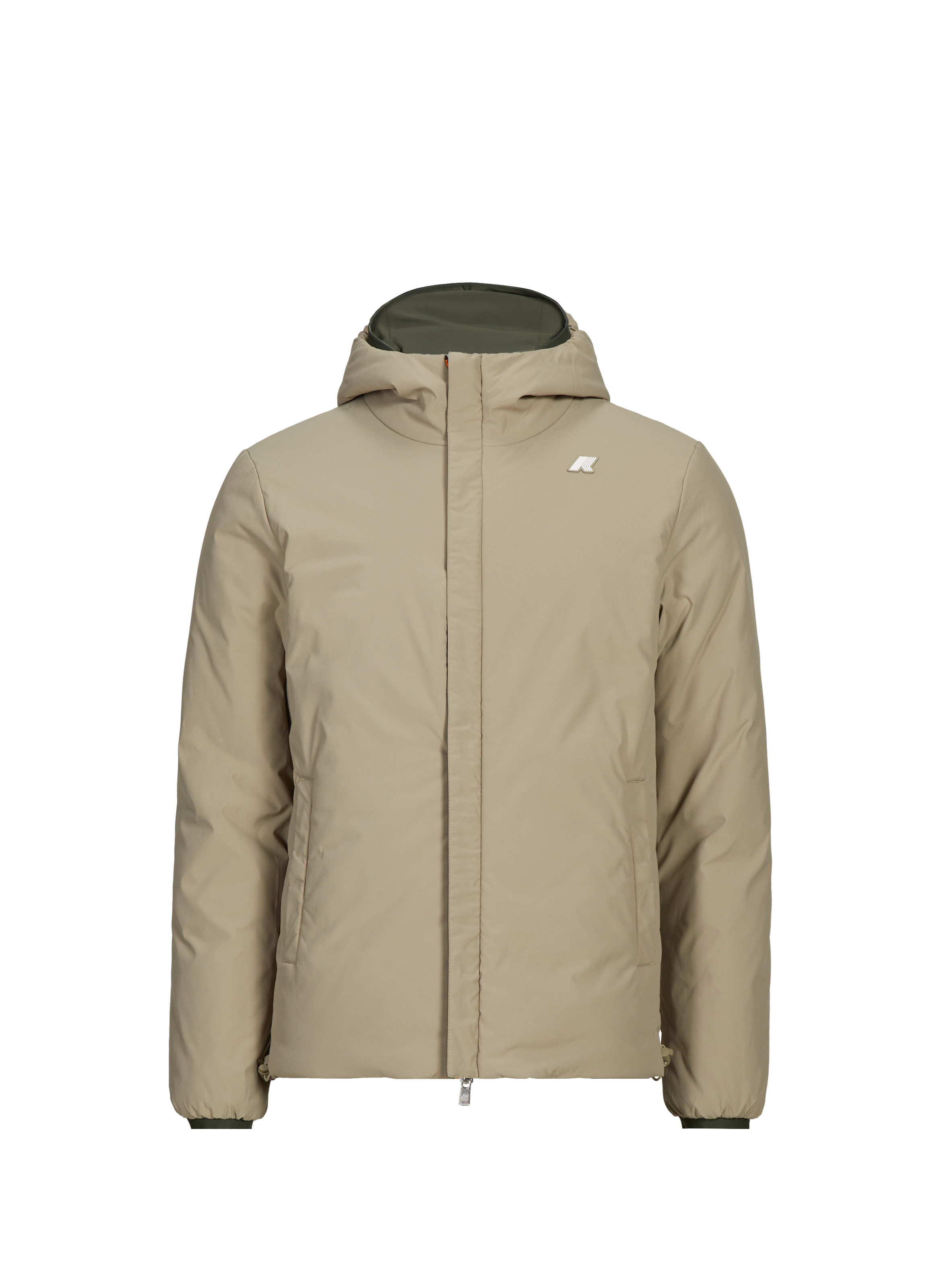 Blouson réversible à capuche K-WAY Kaki