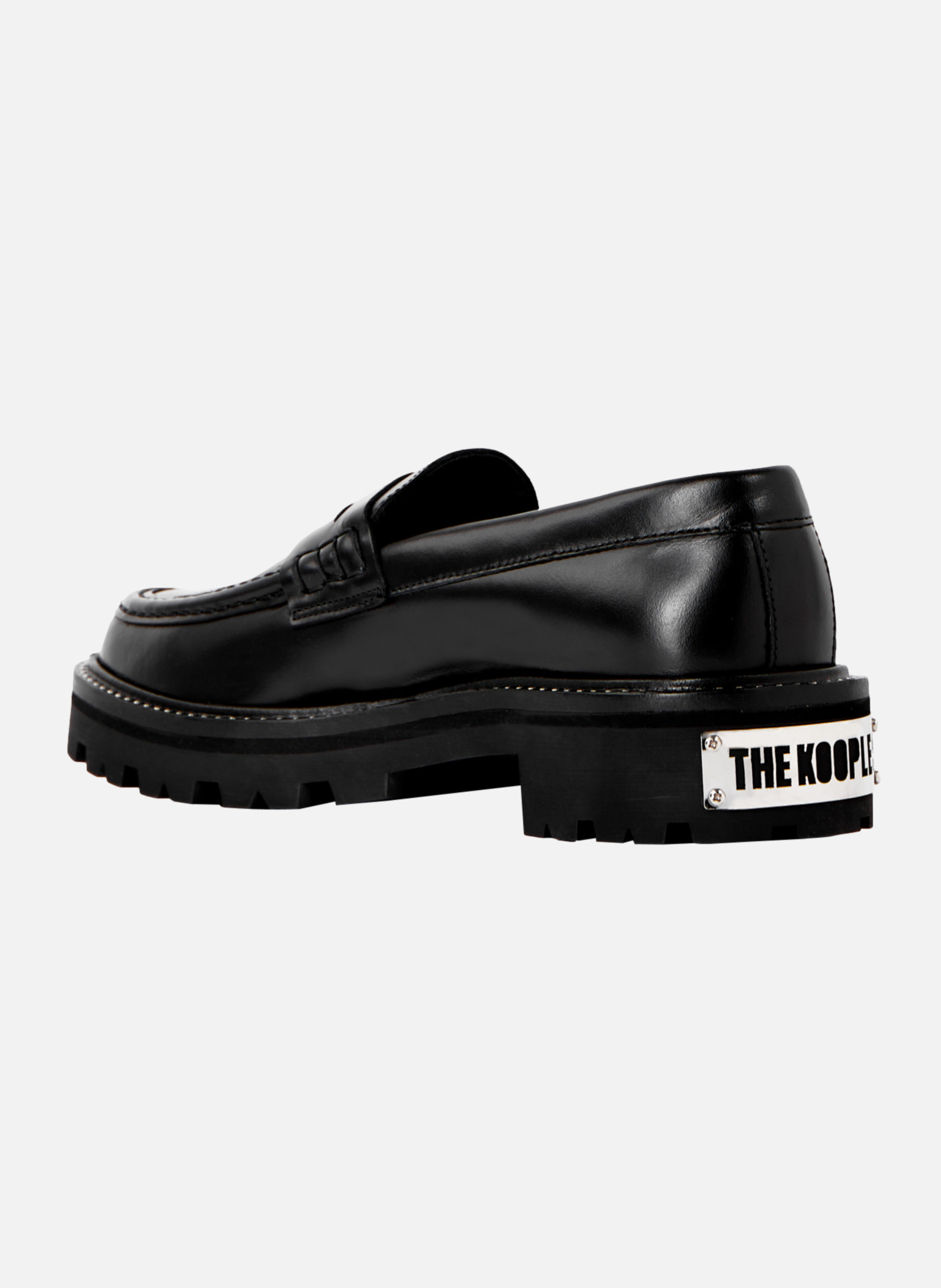 Mocassins en cuir semelle crantée THE KOOPLES Noir