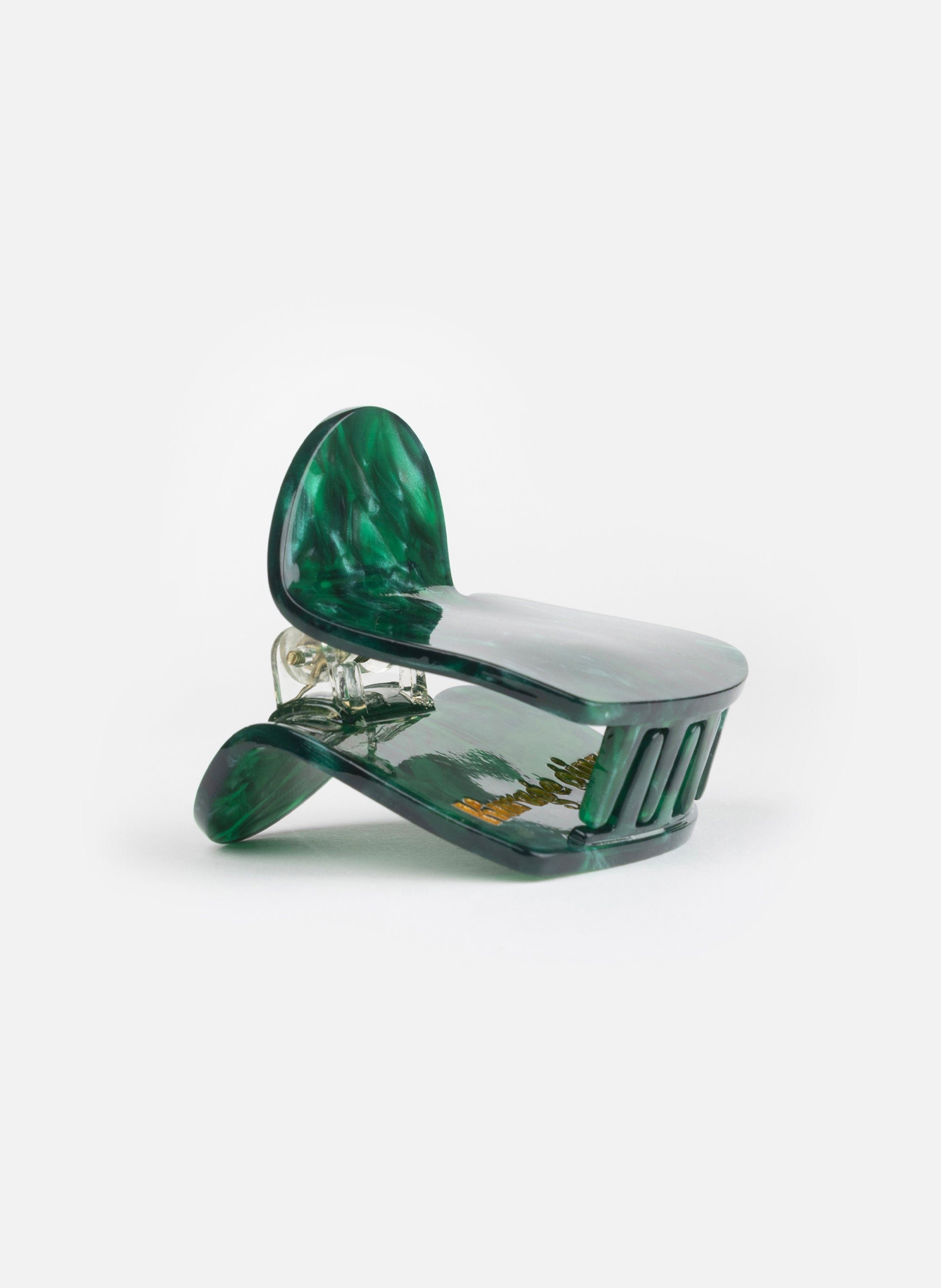 Pince à cheveux lova en acétate de cellulose KURAGE GINZA Vert