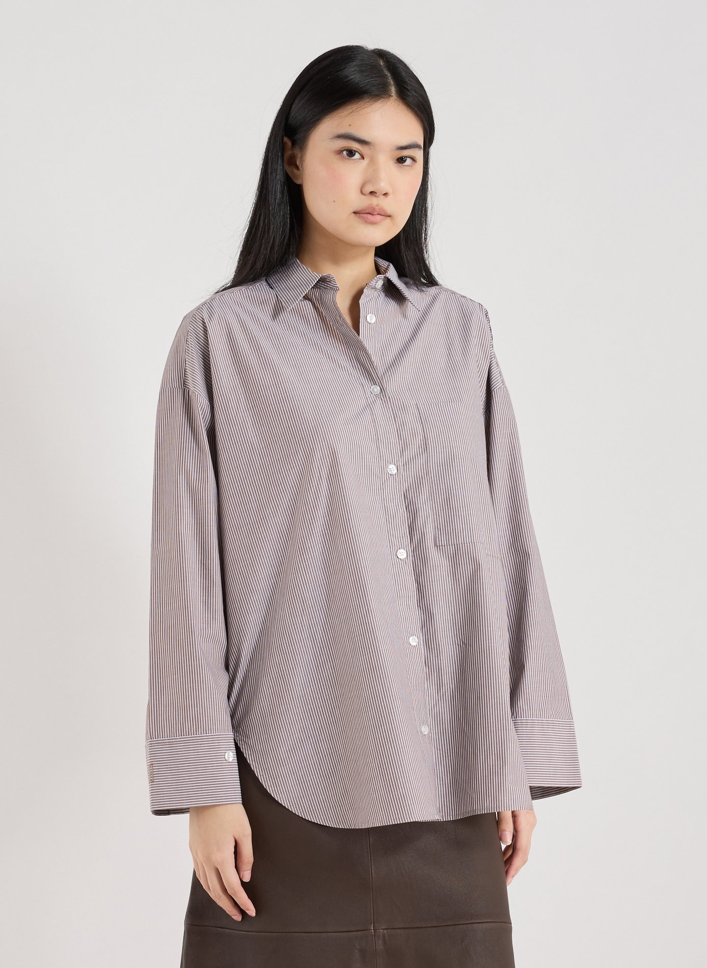 BY MALENE BIRGER Oversized organic cotton shirt Multicolour